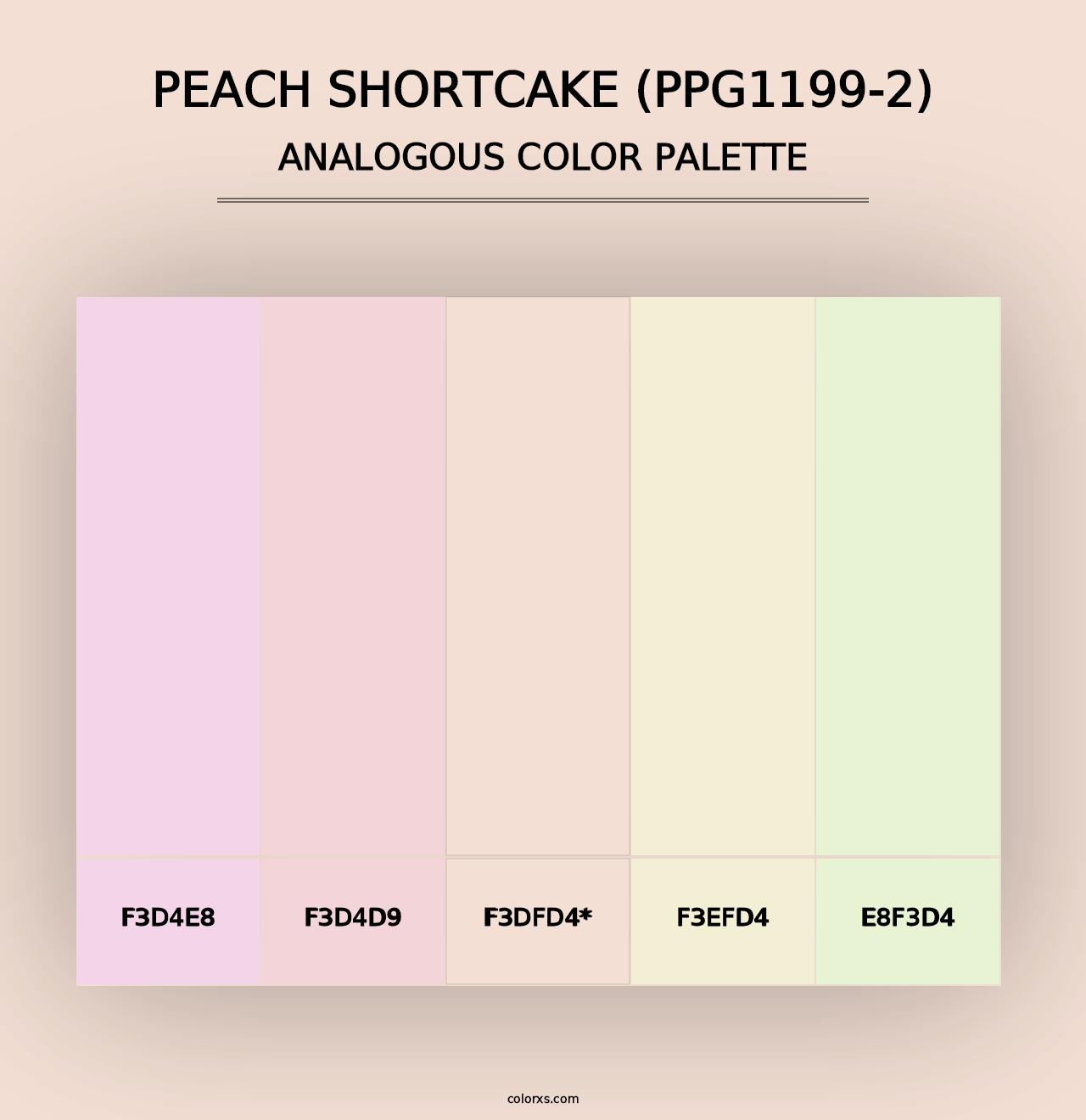 Peach Shortcake (PPG1199-2) - Analogous Color Palette