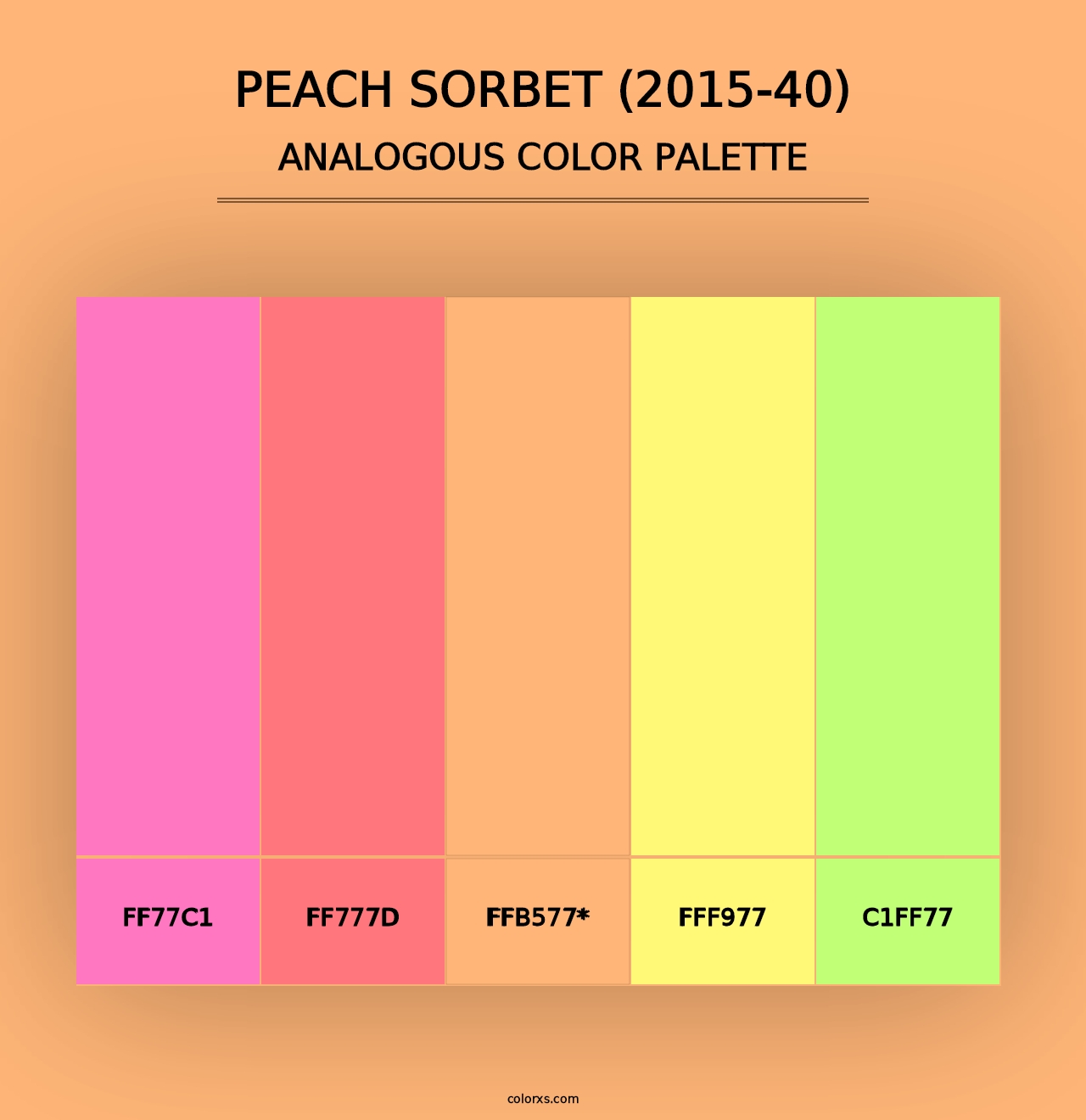 Peach Sorbet (2015-40) - Analogous Color Palette