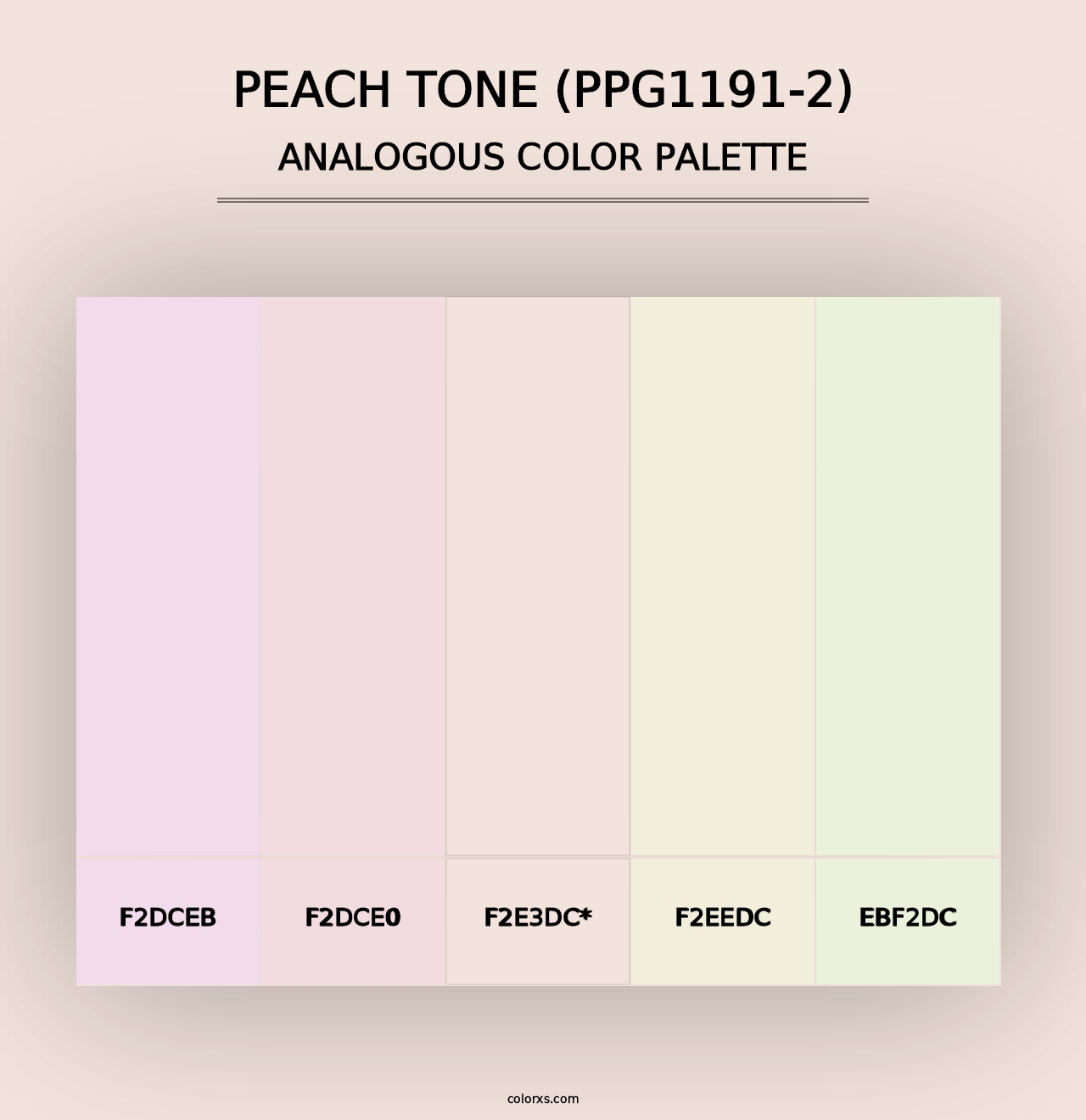 Peach Tone (PPG1191-2) - Analogous Color Palette