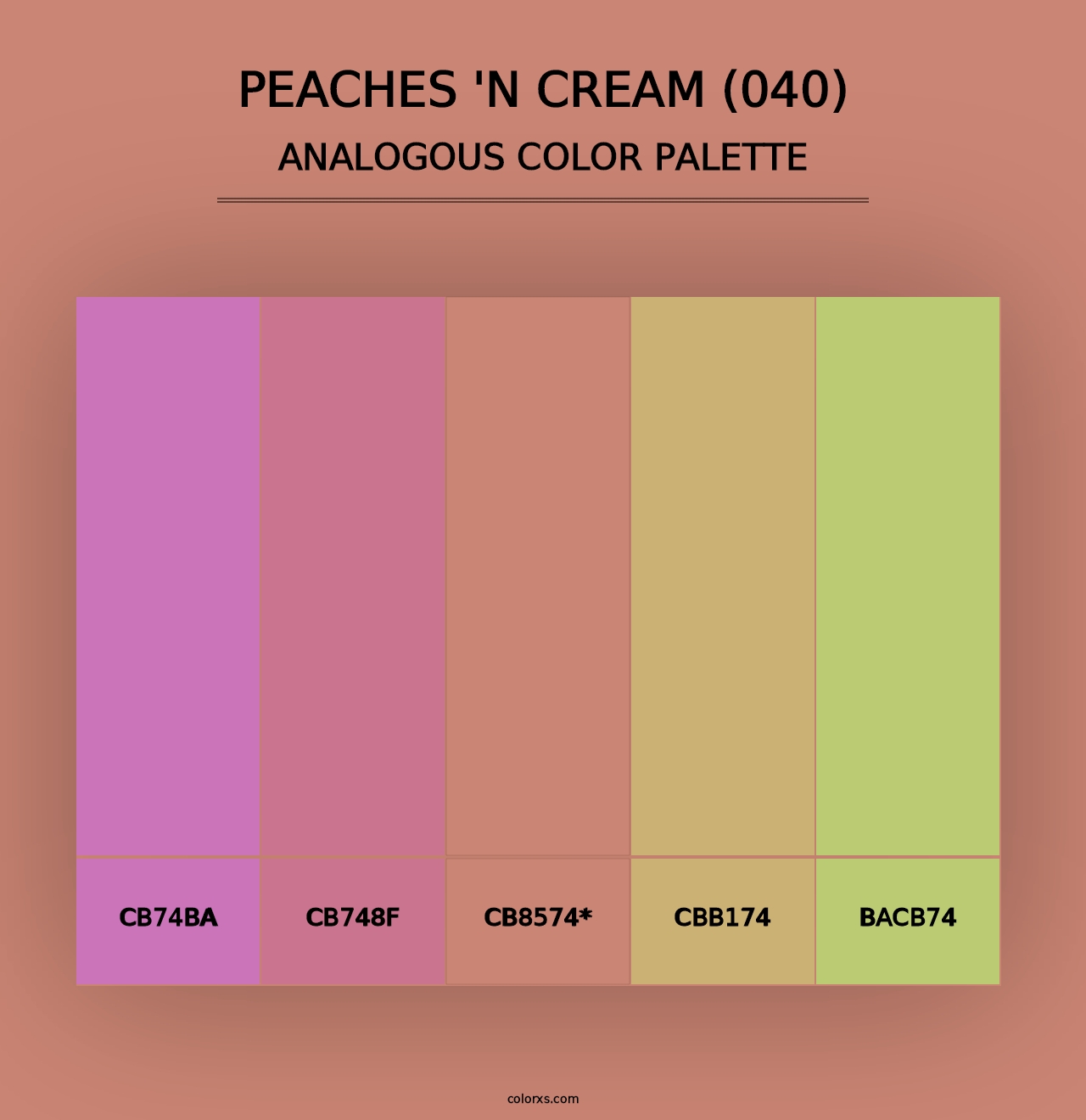 Peaches 'n Cream (040) - Analogous Color Palette