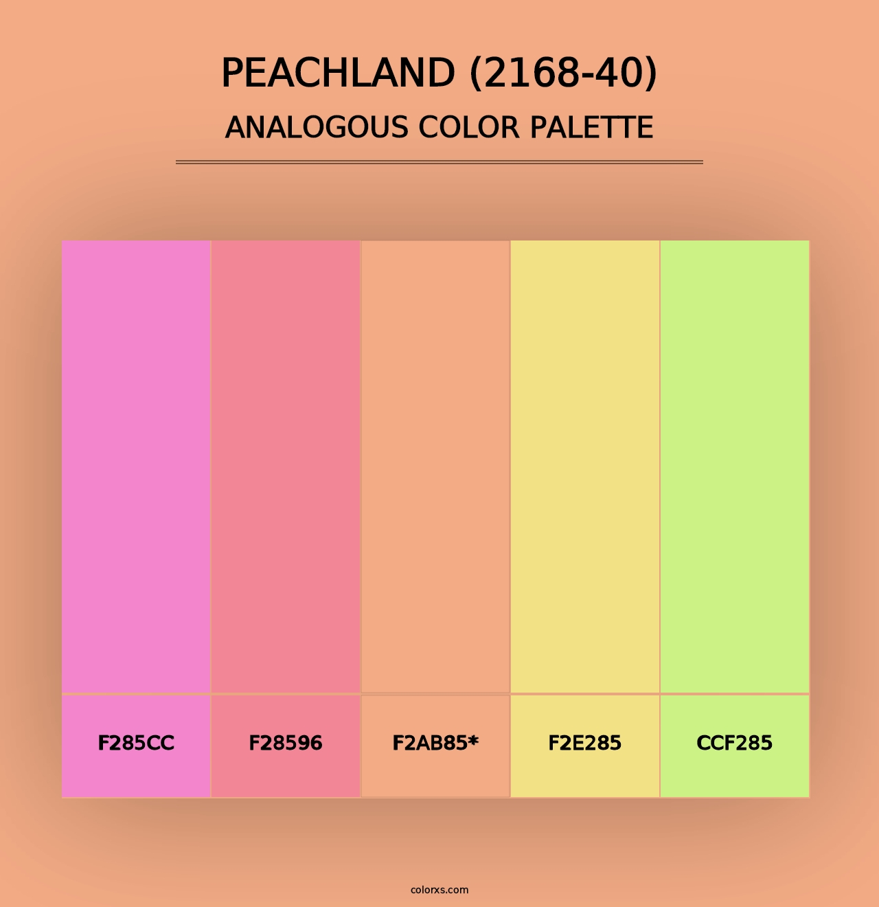 Peachland (2168-40) - Analogous Color Palette