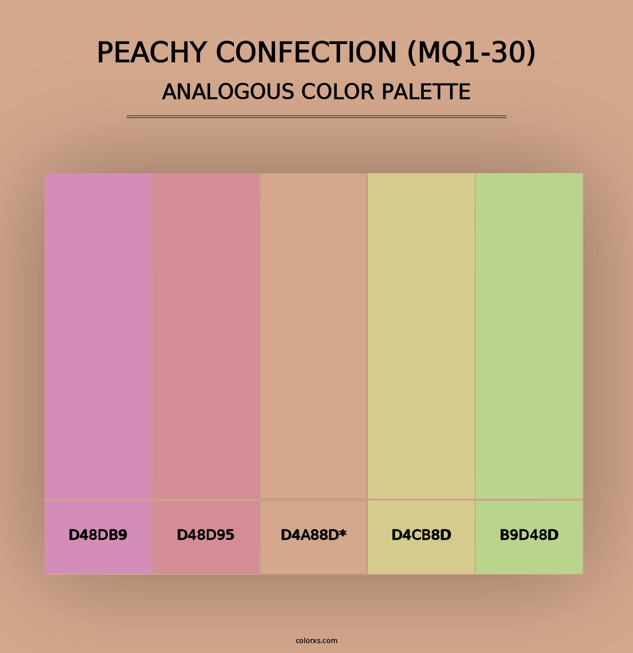 Peachy Confection (MQ1-30) - Analogous Color Palette