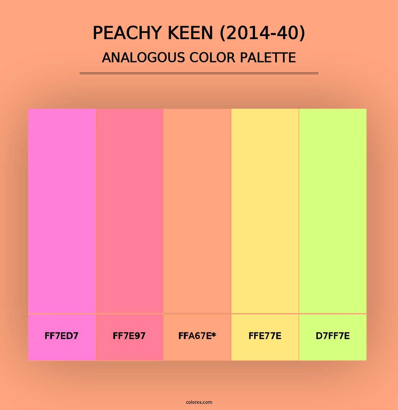 Peachy Keen (2014-40) - Analogous Color Palette