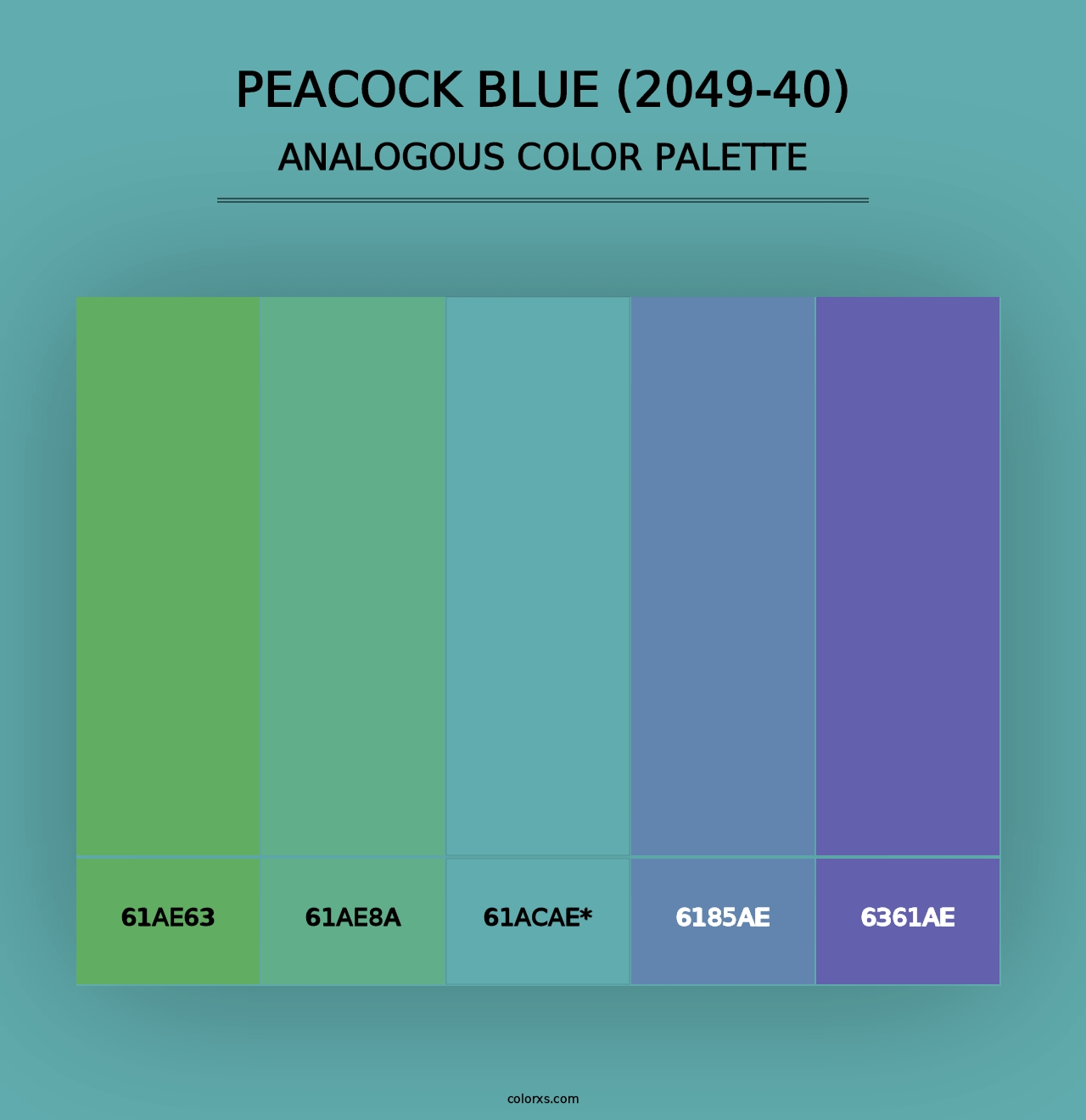 Peacock Blue (2049-40) - Analogous Color Palette