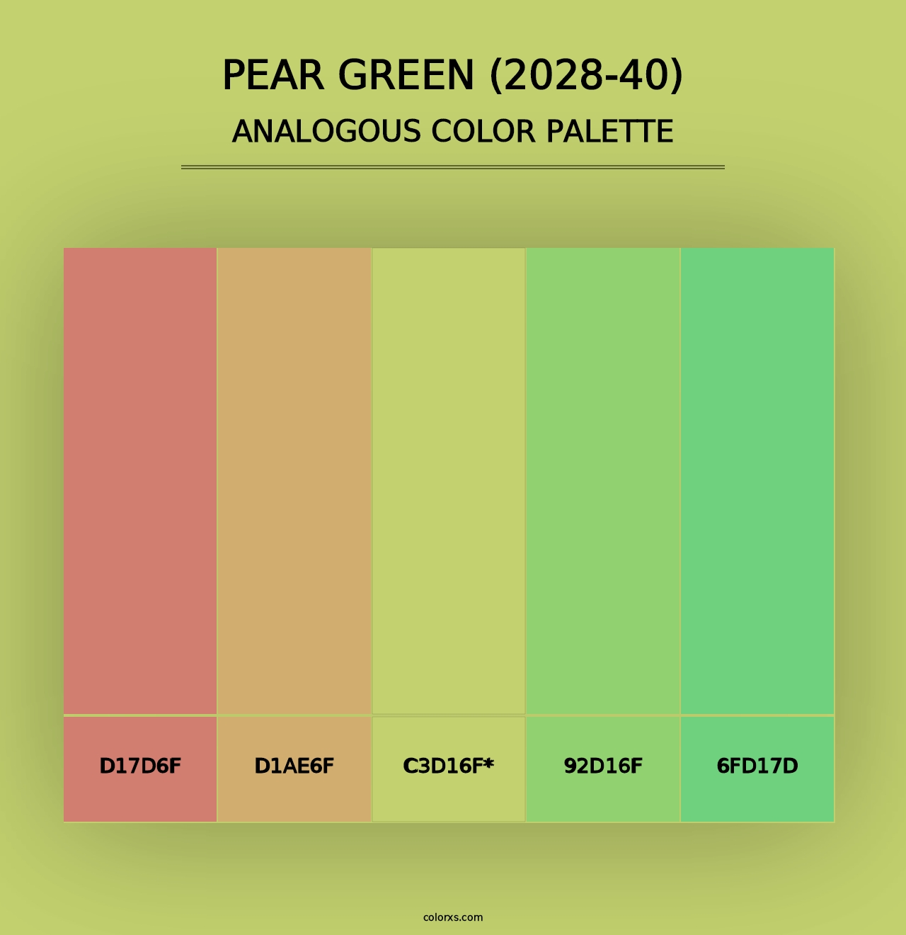 Pear Green (2028-40) - Analogous Color Palette