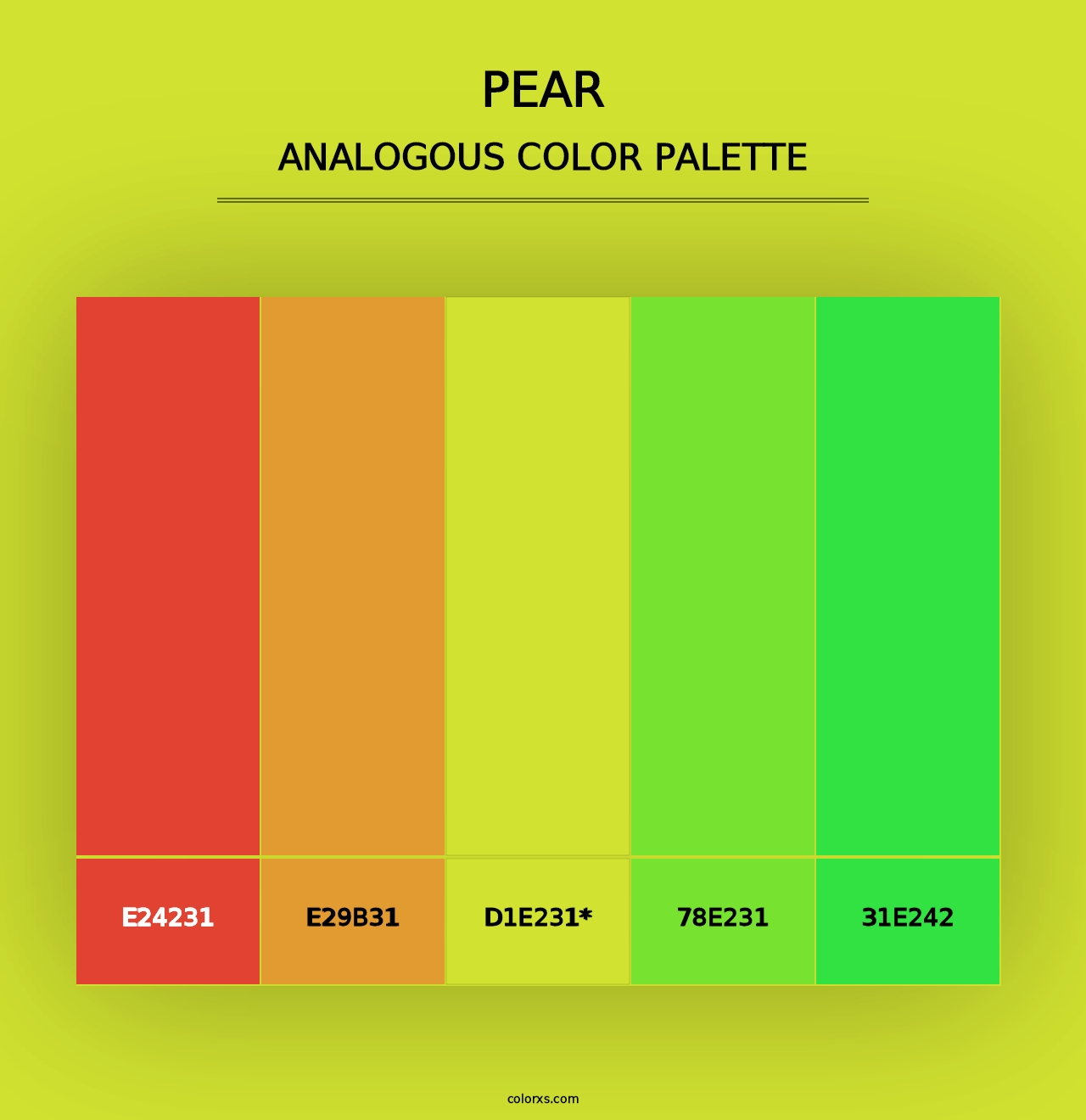 Pear - Analogous Color Palette