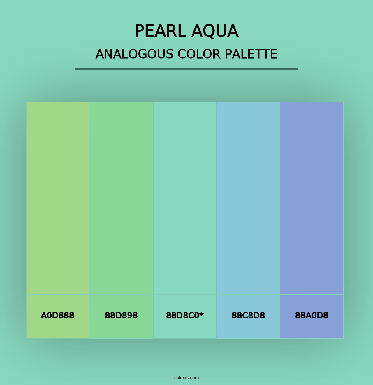 Pearl Aqua - Analogous Color Palette