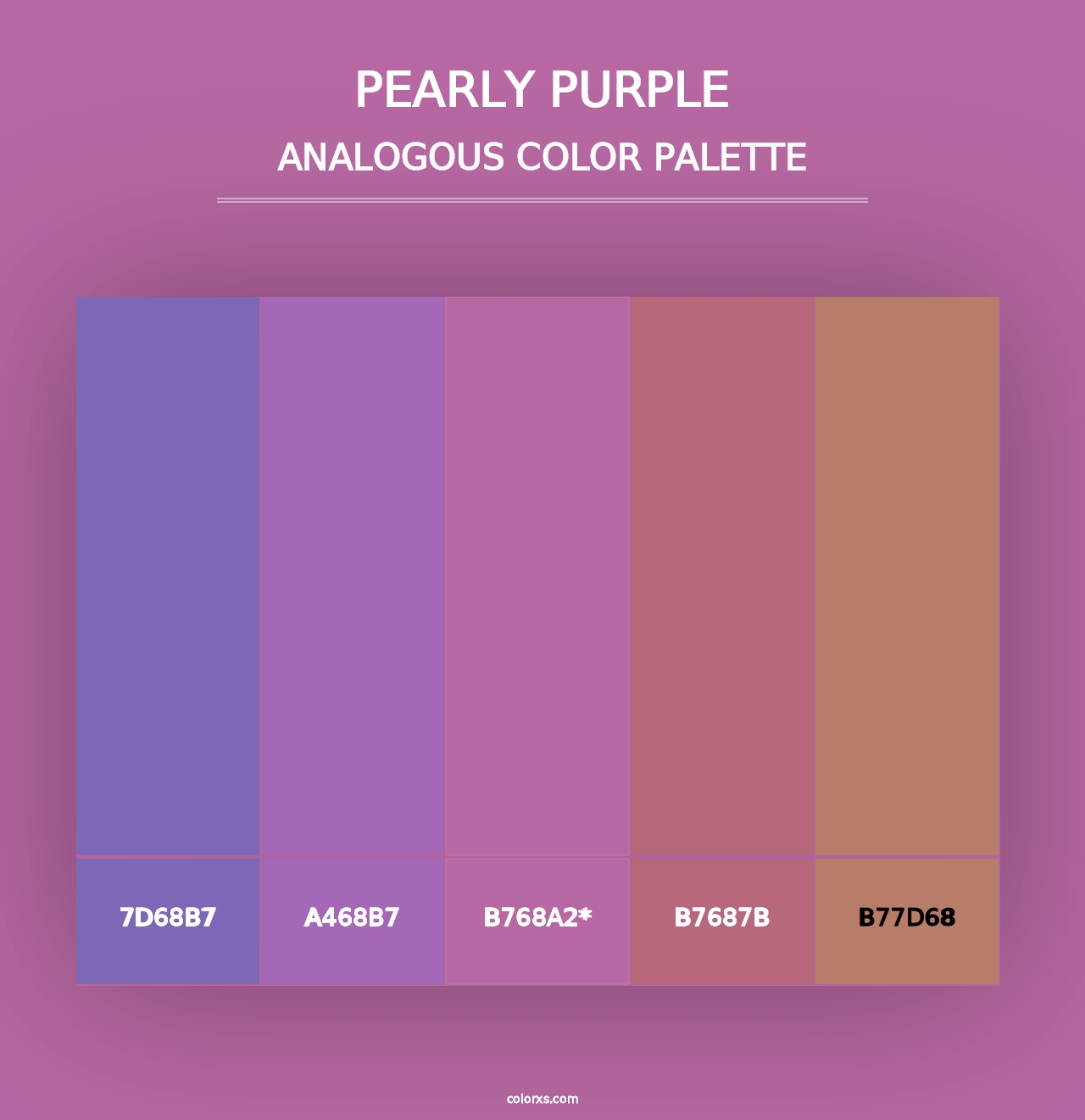 Pearly Purple - Analogous Color Palette