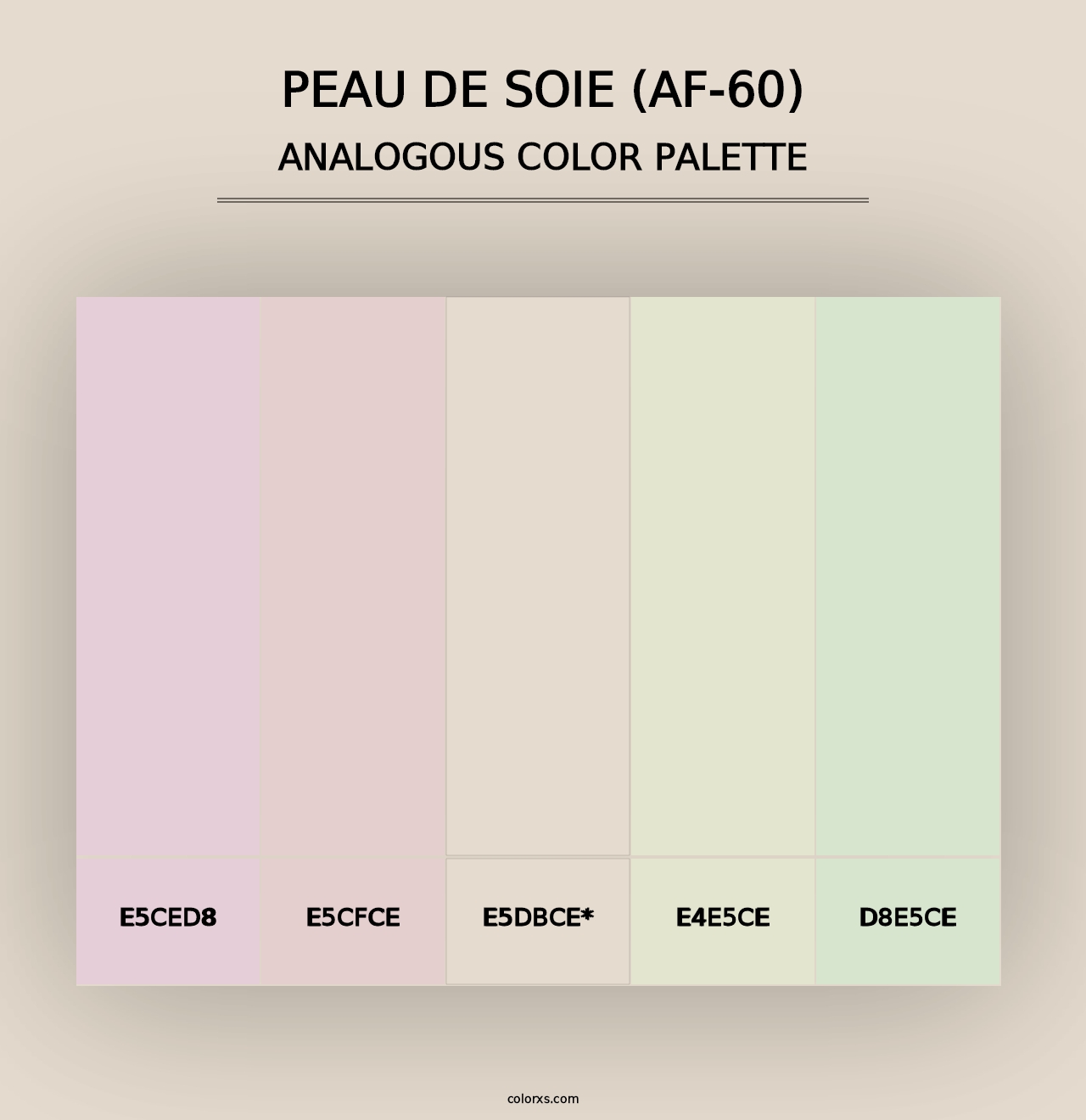 Peau de Soie (AF-60) - Analogous Color Palette