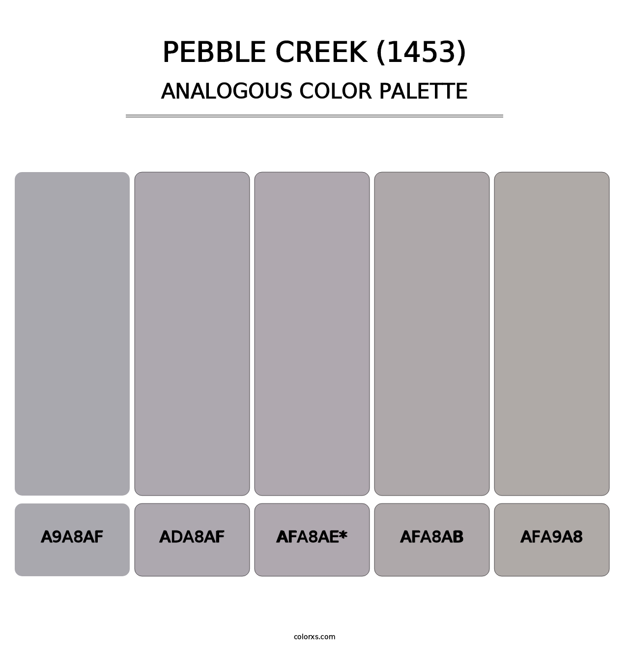 Pebble Creek (1453) - Analogous Color Palette