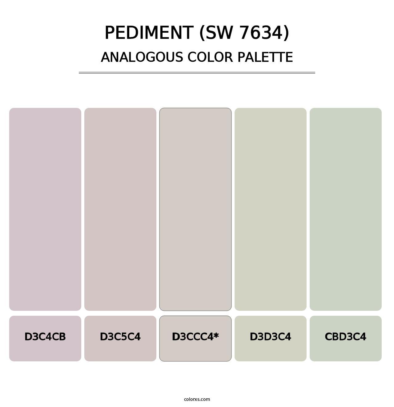 Pediment (SW 7634) - Analogous Color Palette