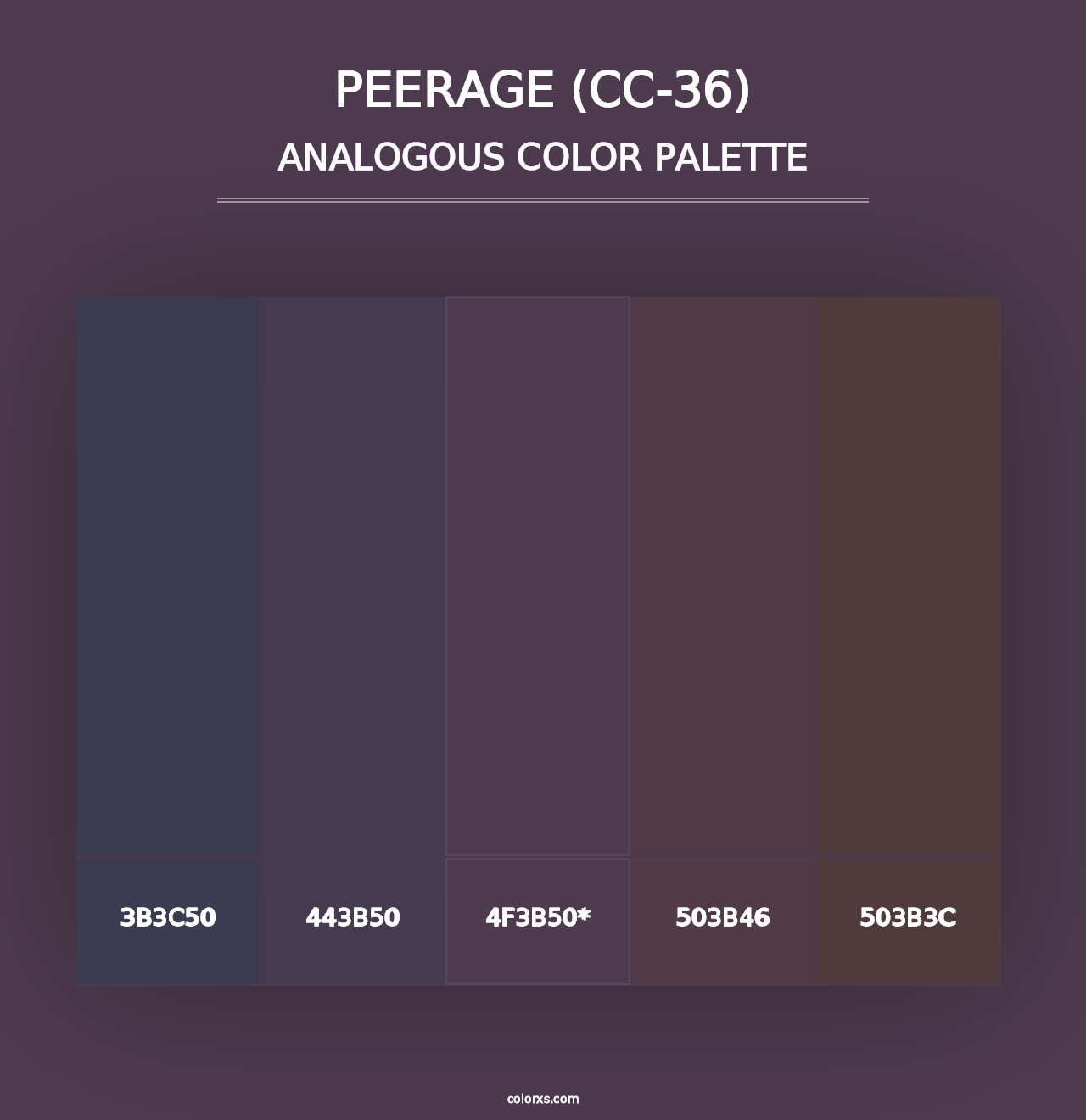 Peerage (CC-36) - Analogous Color Palette