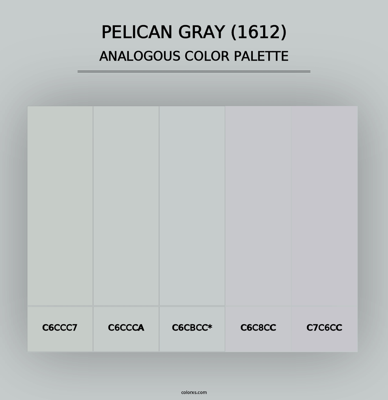 Pelican Gray (1612) - Analogous Color Palette