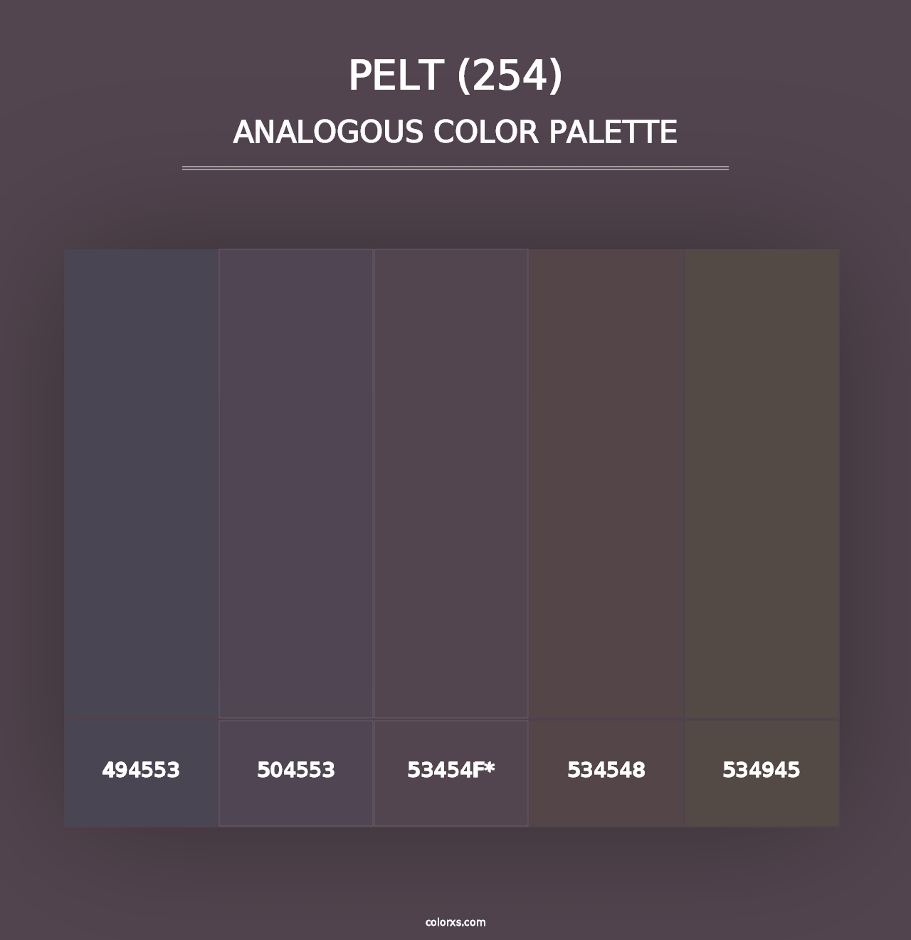 Pelt (254) - Analogous Color Palette