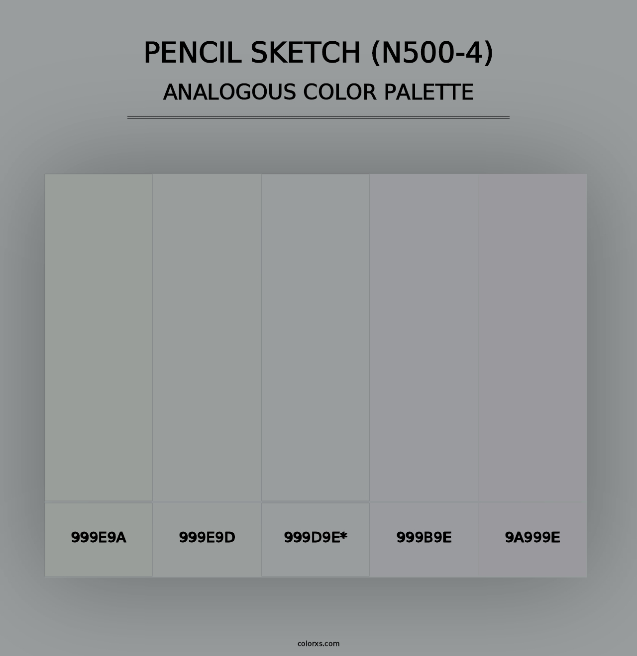 Pencil Sketch (N500-4) - Analogous Color Palette