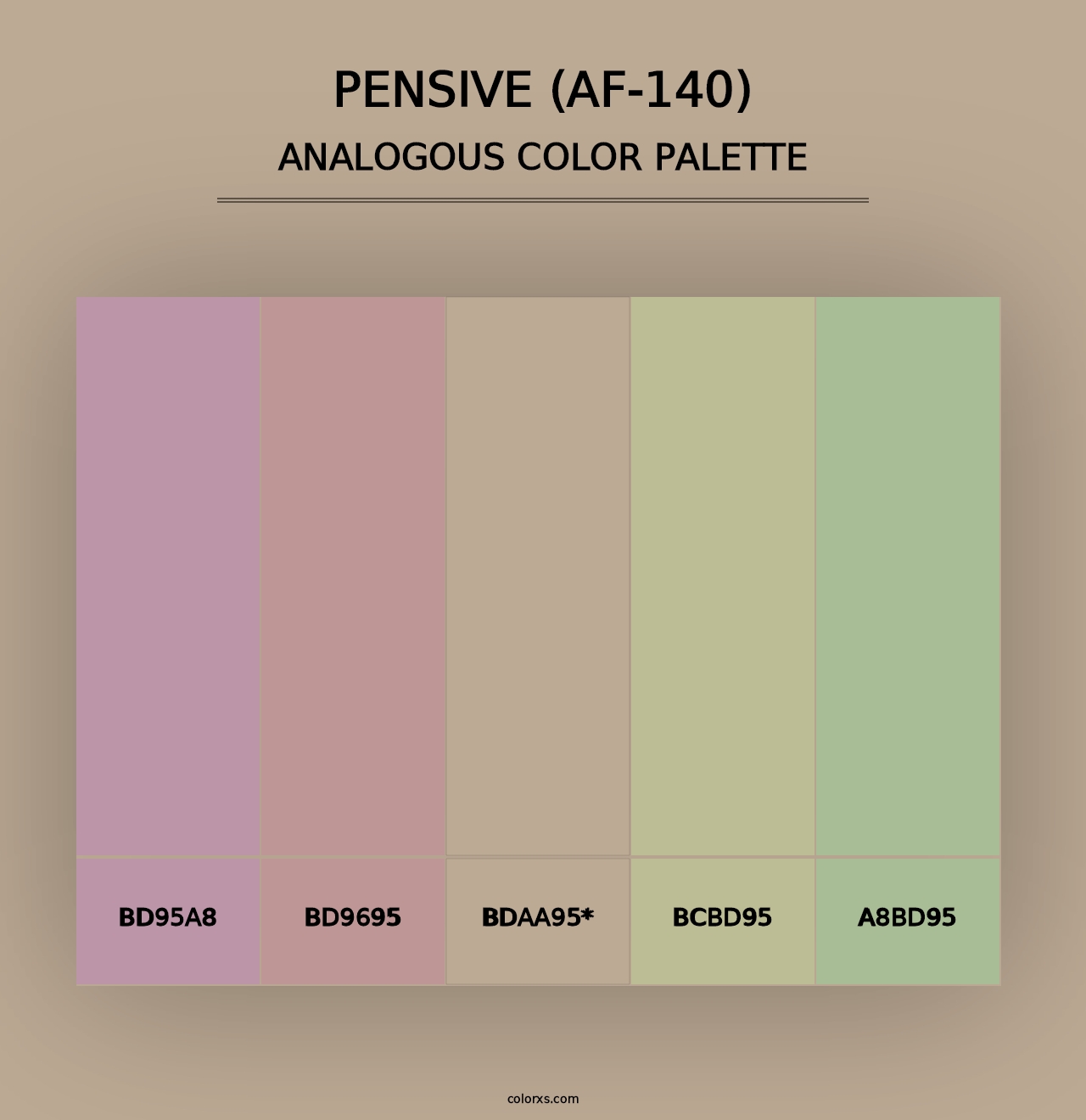 Pensive (AF-140) - Analogous Color Palette