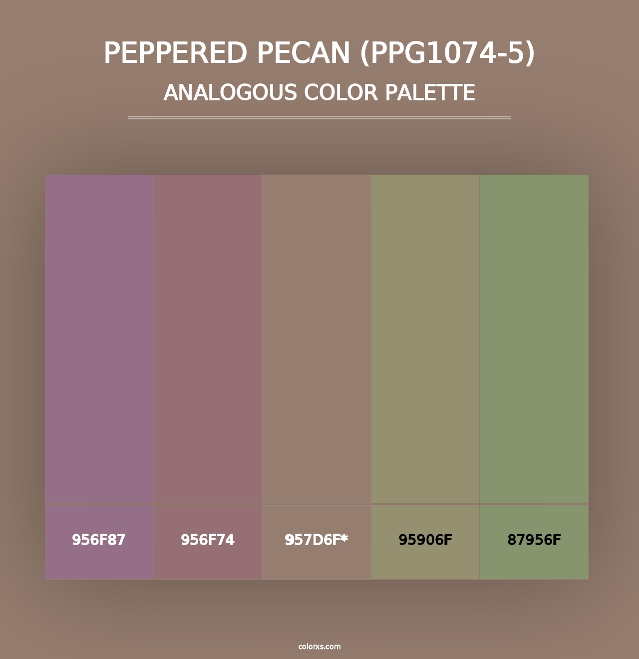 Peppered Pecan (PPG1074-5) - Analogous Color Palette