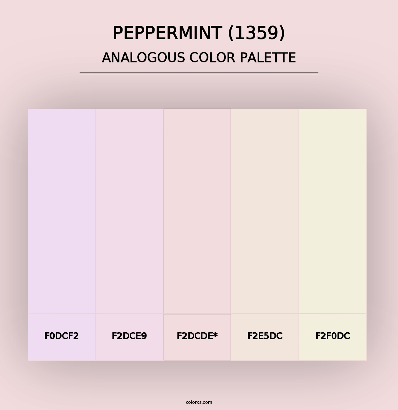 Peppermint (1359) - Analogous Color Palette