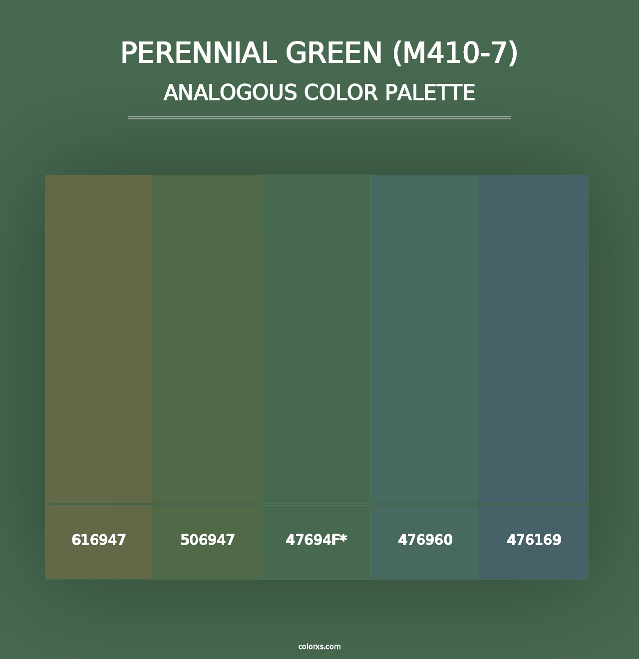 Perennial Green (M410-7) - Analogous Color Palette