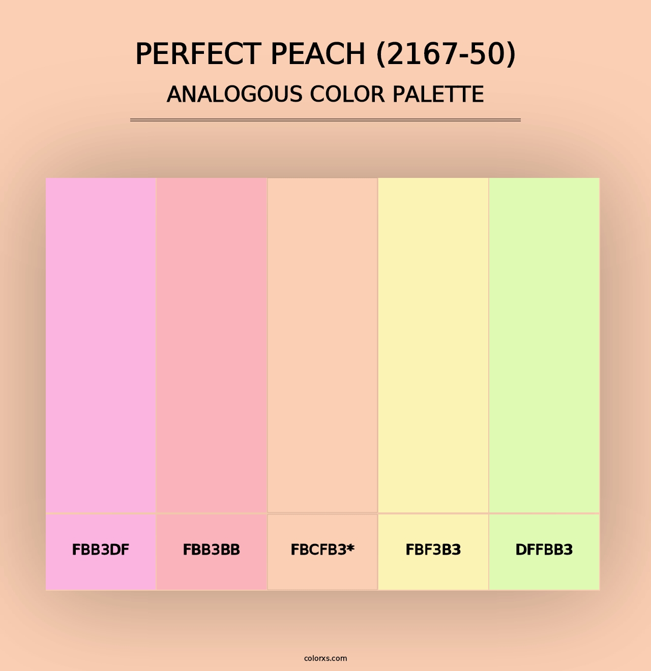 Perfect Peach (2167-50) - Analogous Color Palette