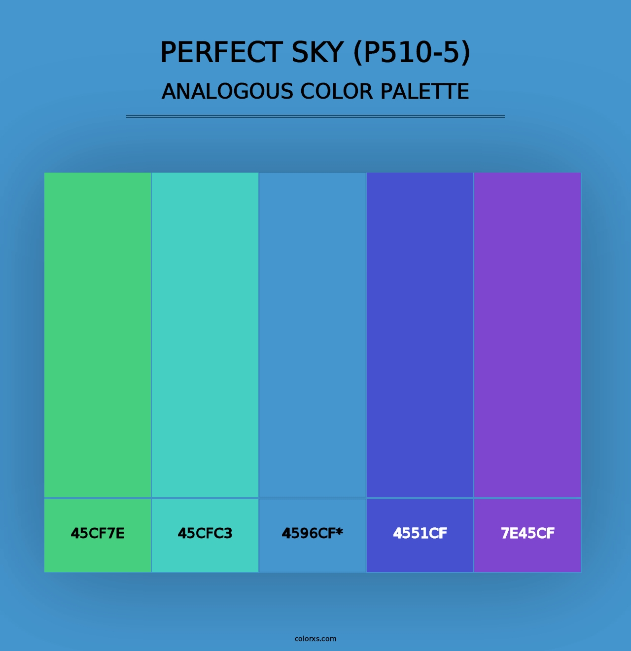 Perfect Sky (P510-5) - Analogous Color Palette