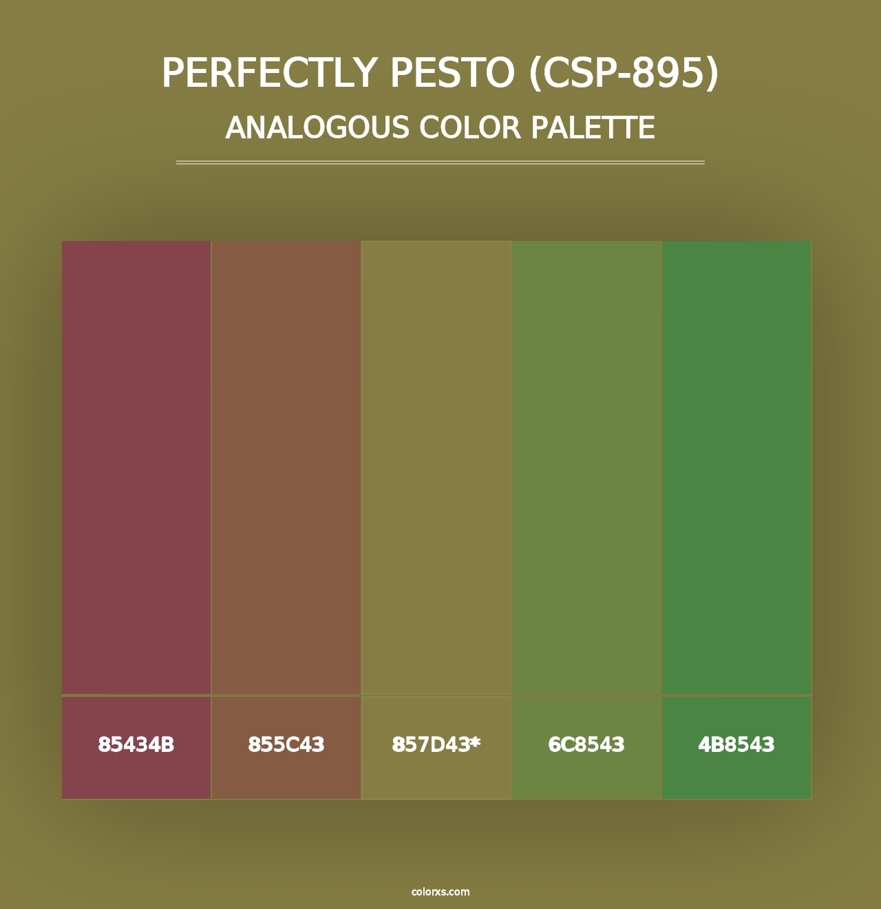 Perfectly Pesto (CSP-895) - Analogous Color Palette