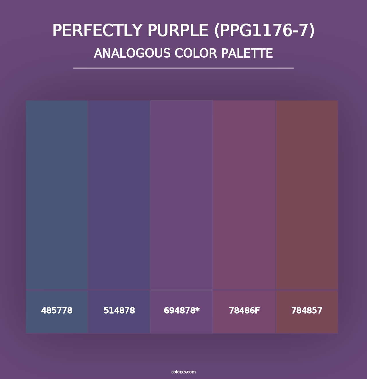 Perfectly Purple (PPG1176-7) - Analogous Color Palette