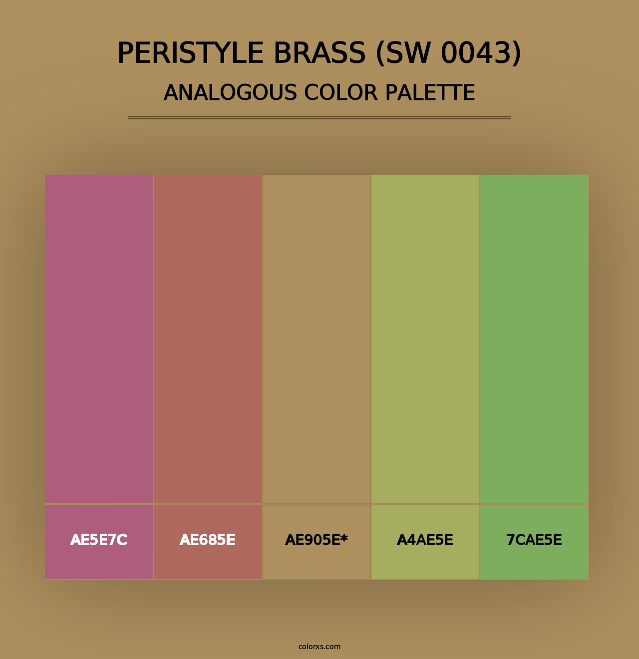 Peristyle Brass (SW 0043) - Analogous Color Palette