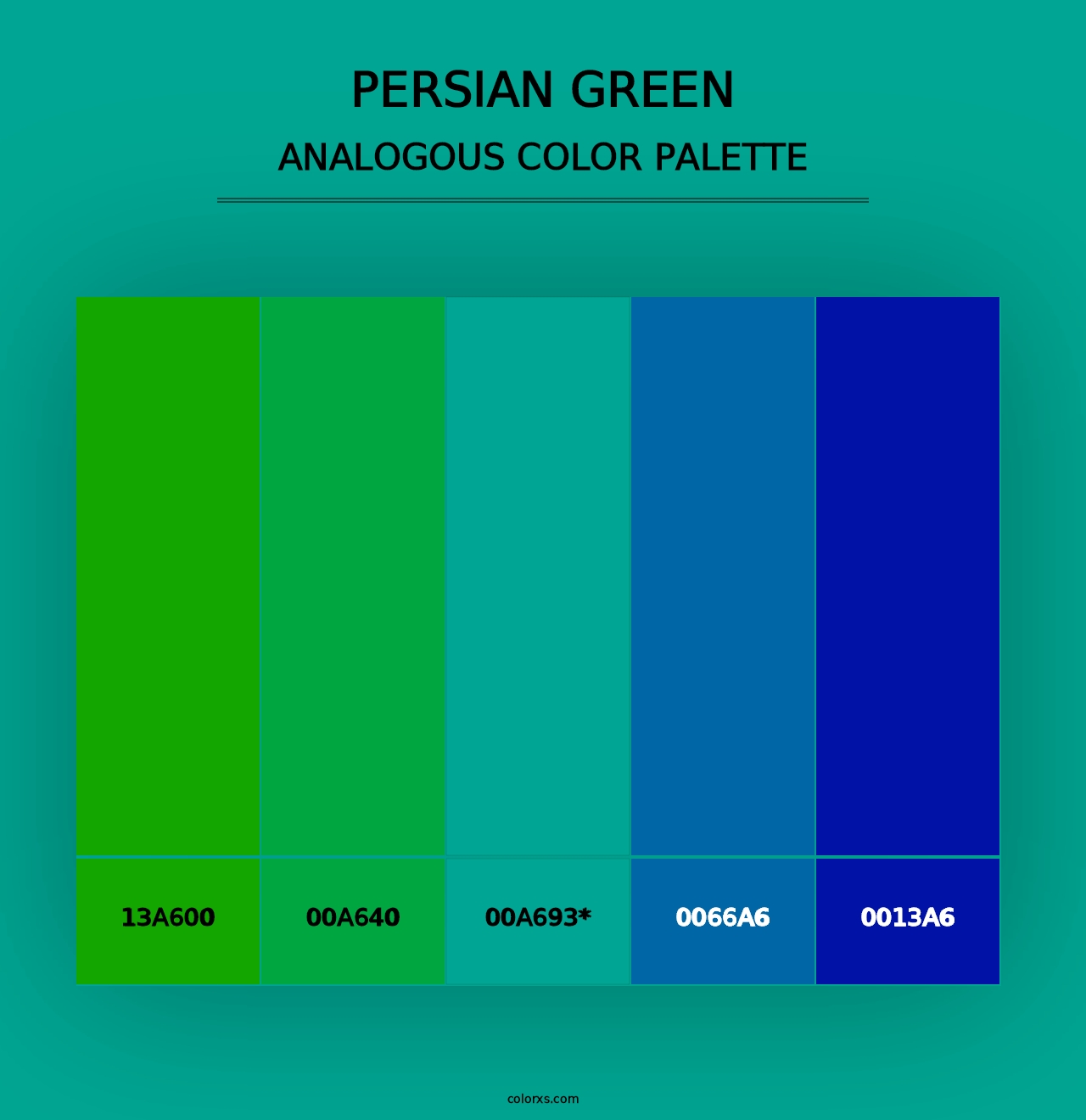 Persian Green - Analogous Color Palette