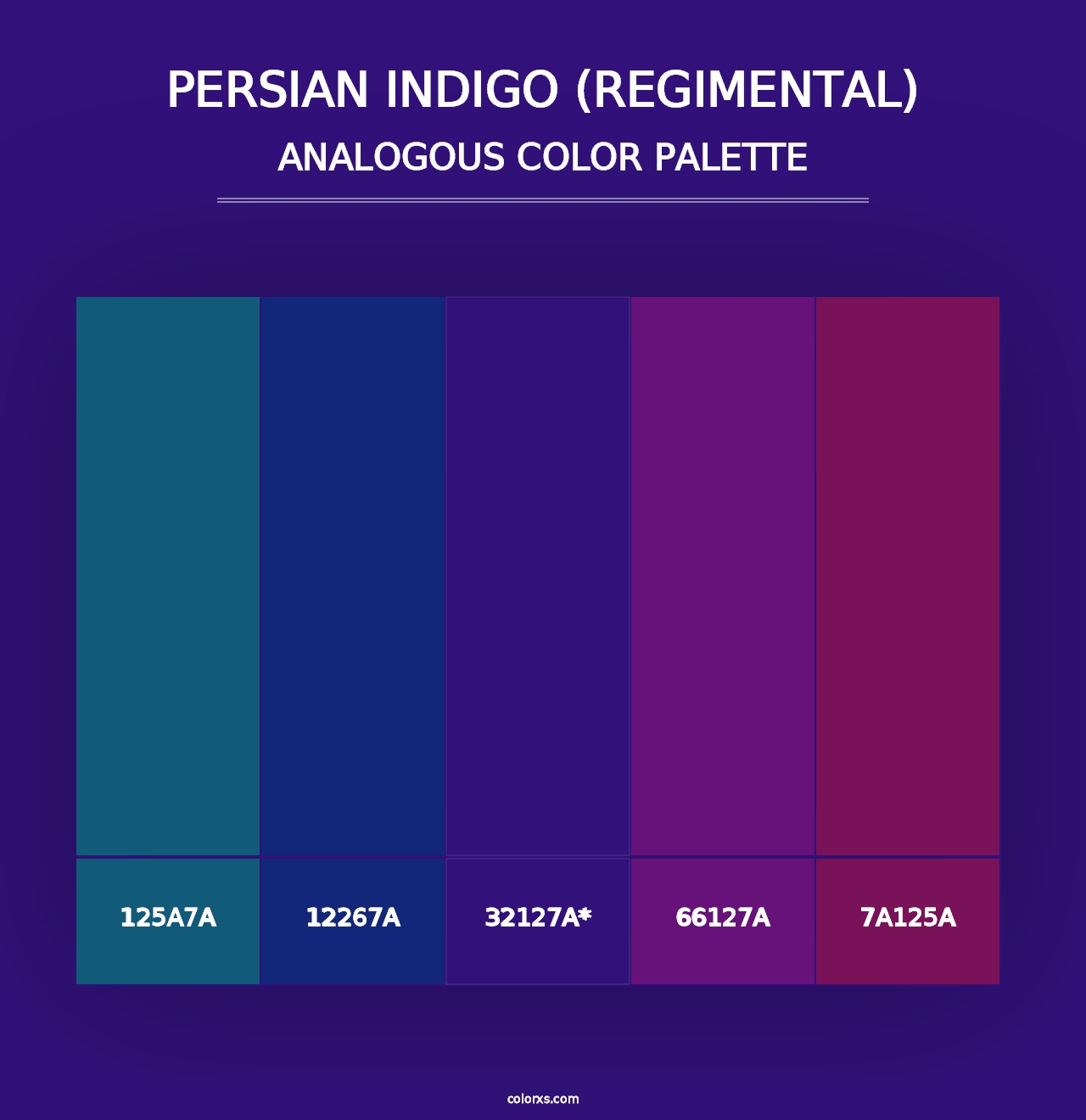 Persian Indigo (Regimental) - Analogous Color Palette