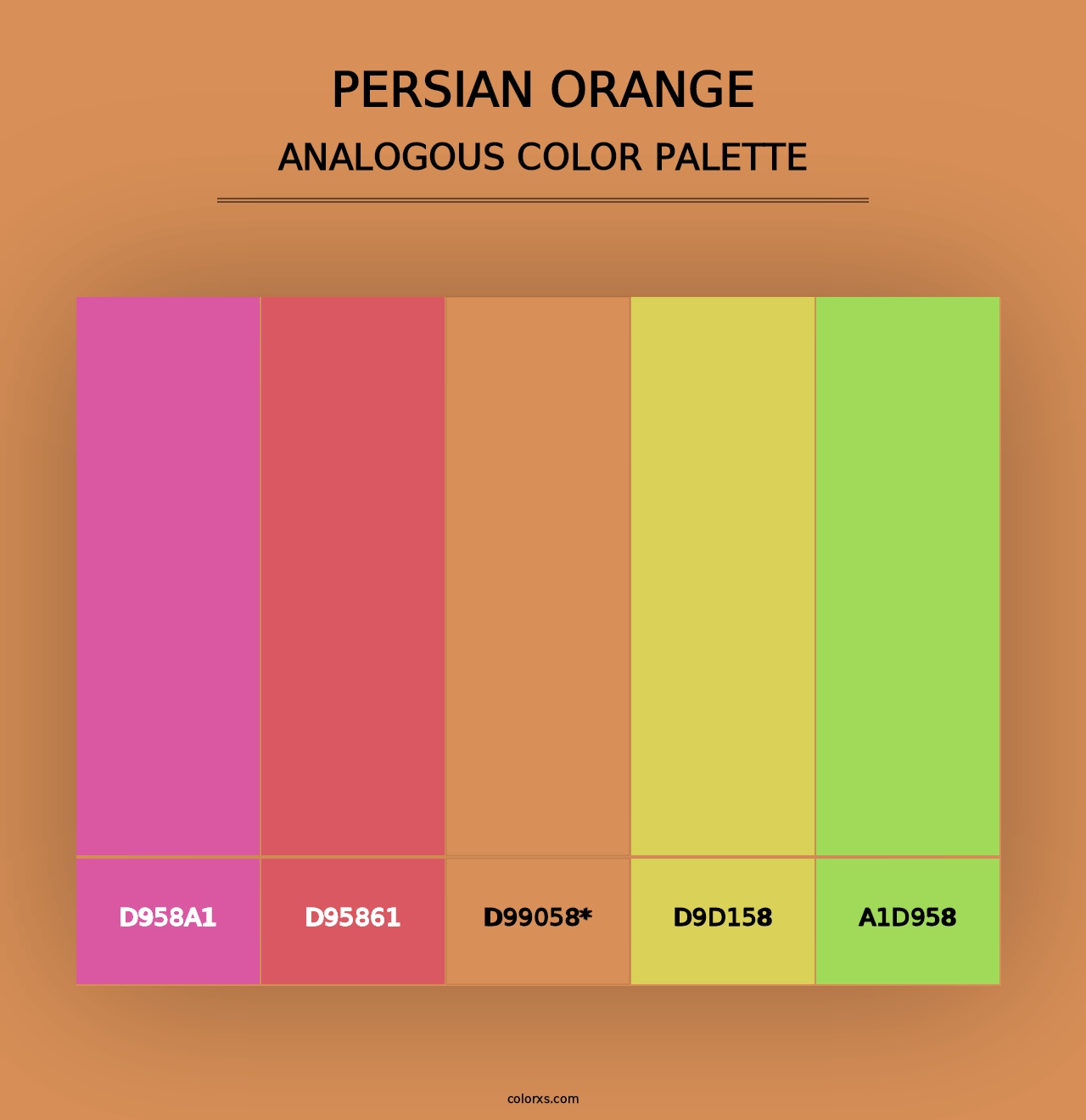 Persian Orange - Analogous Color Palette