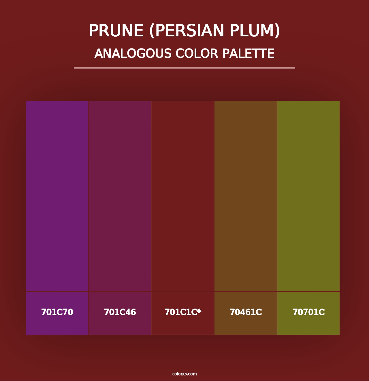 Prune (Persian Plum) - Analogous Color Palette