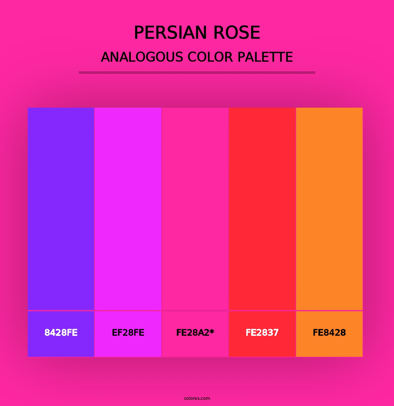 Persian Rose - Analogous Color Palette