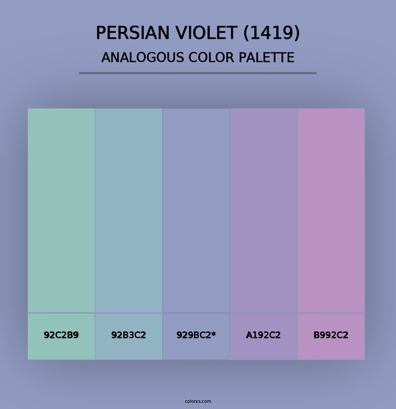 Persian Violet (1419) - Analogous Color Palette