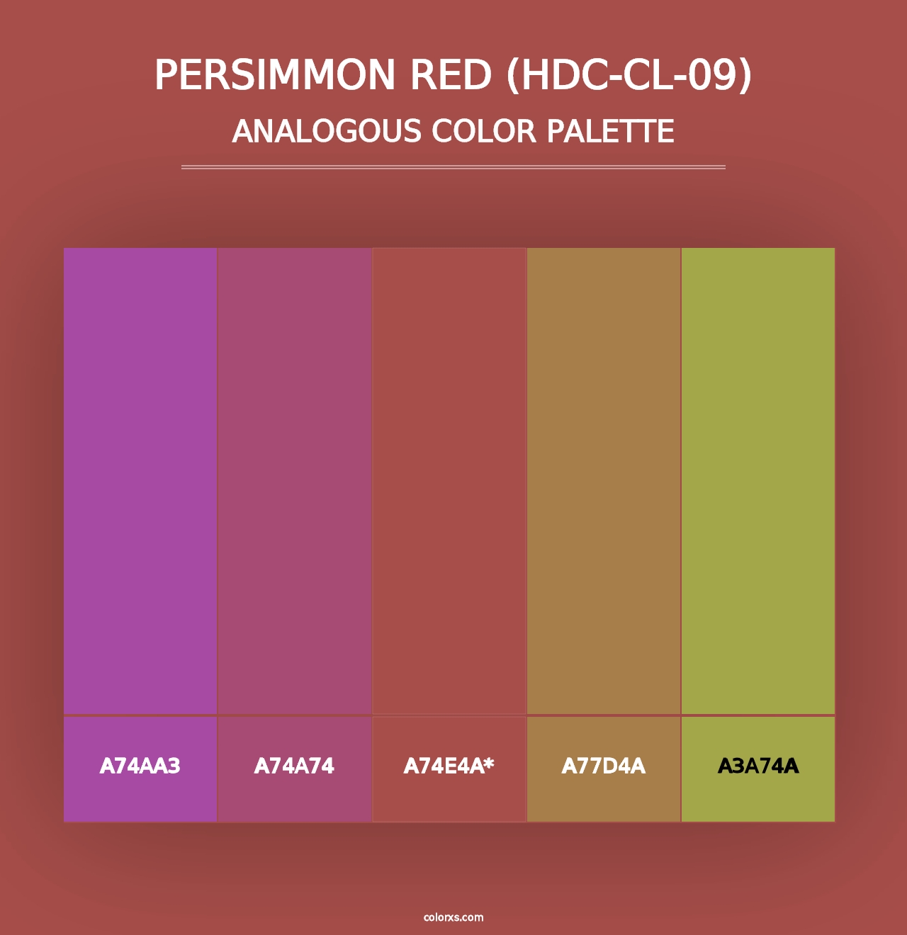 Persimmon Red (HDC-CL-09) - Analogous Color Palette