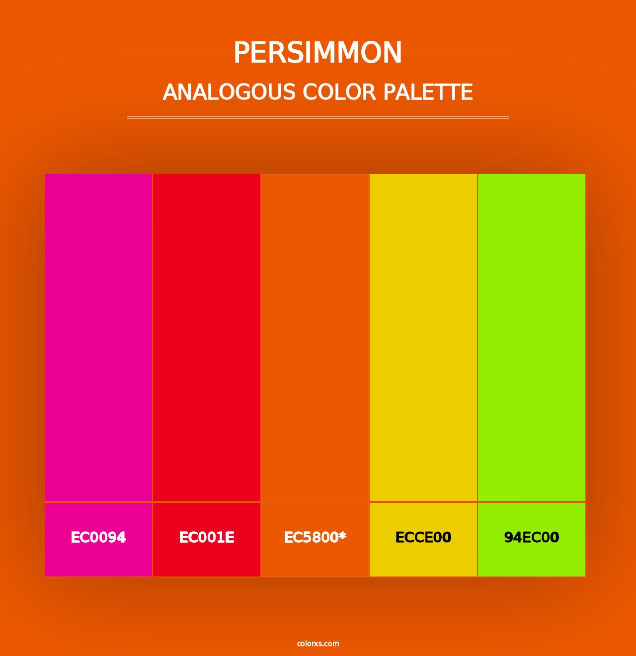 Persimmon - Analogous Color Palette