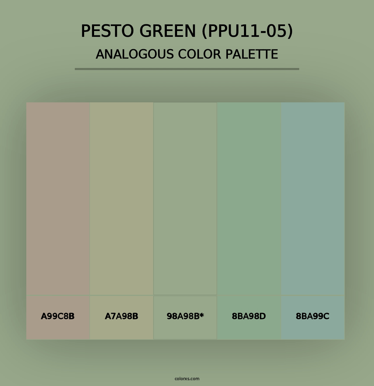 Pesto Green (PPU11-05) - Analogous Color Palette