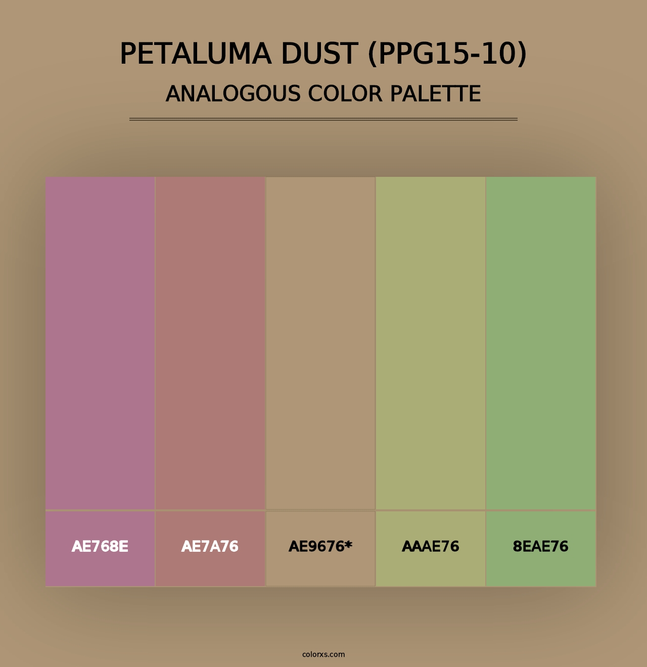 Petaluma Dust (PPG15-10) - Analogous Color Palette