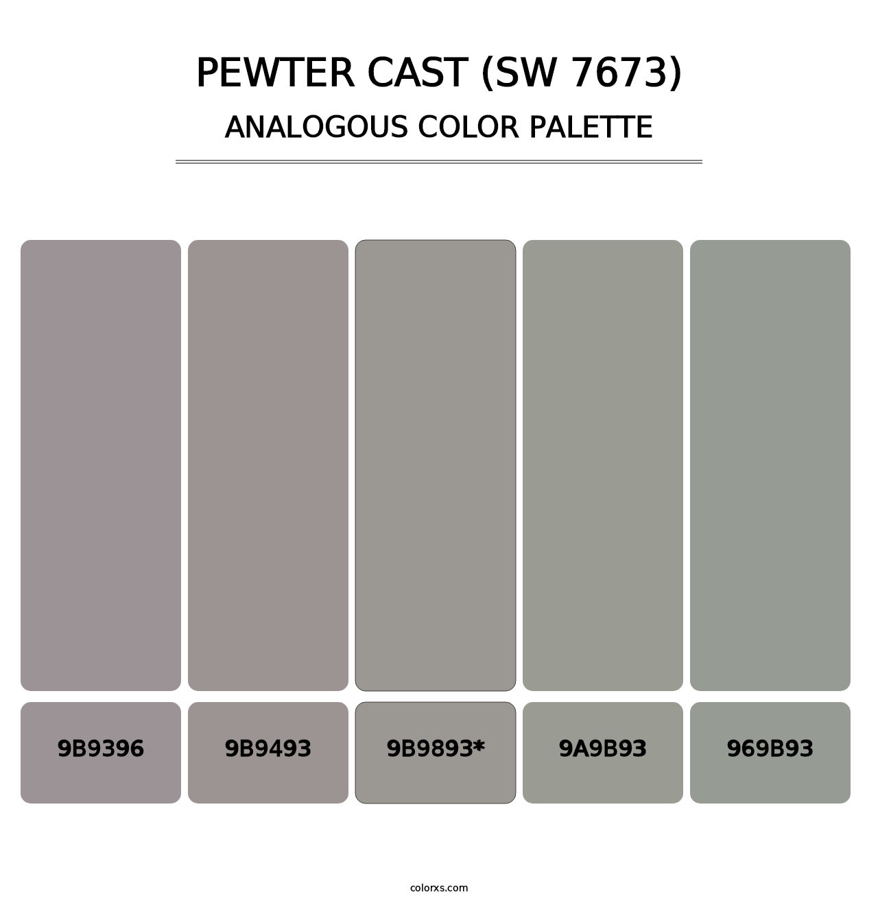 Pewter Cast (SW 7673) - Analogous Color Palette