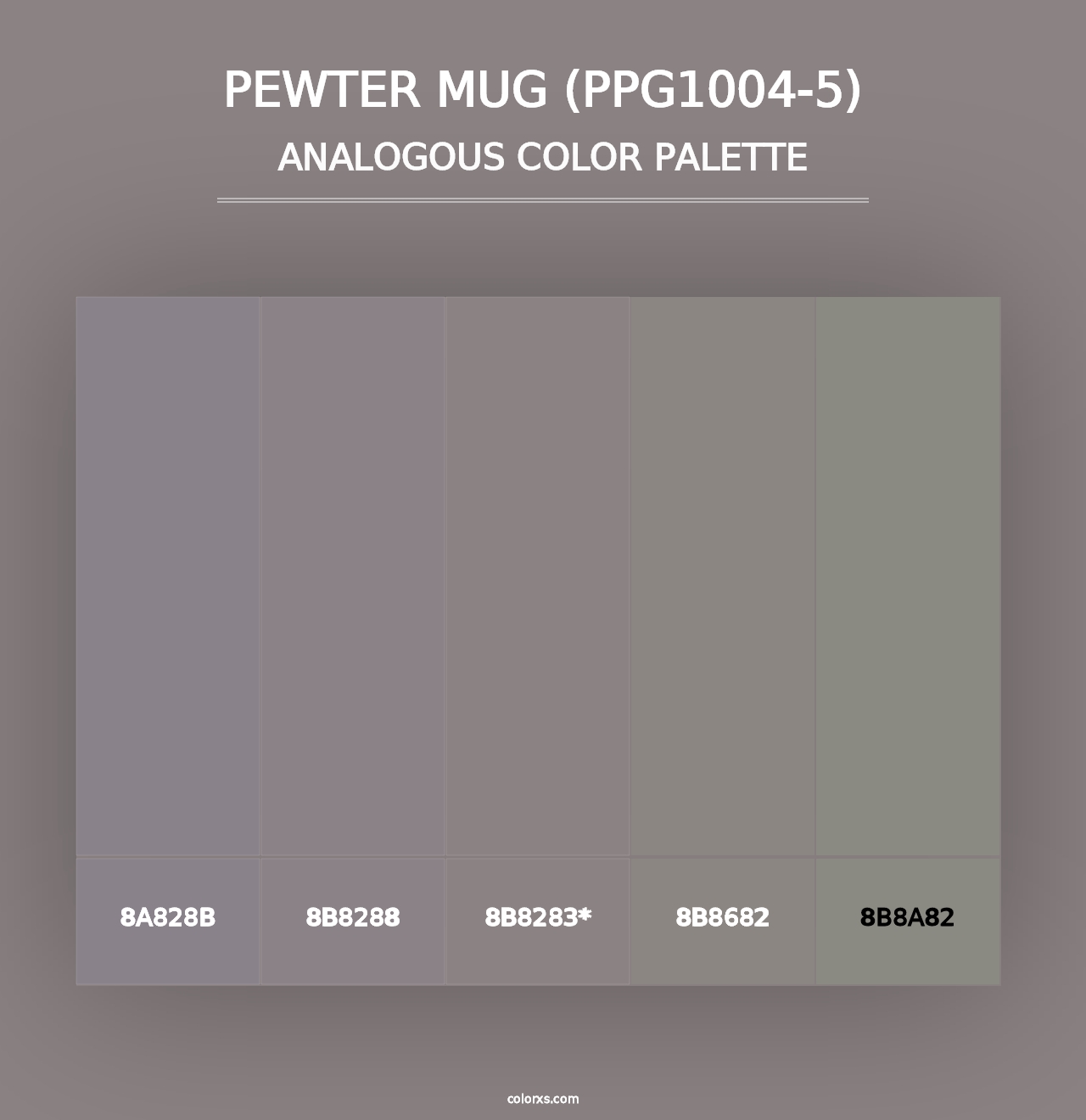 Pewter Mug (PPG1004-5) - Analogous Color Palette