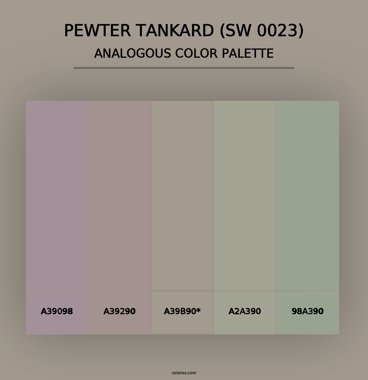 Pewter Tankard (SW 0023) - Analogous Color Palette