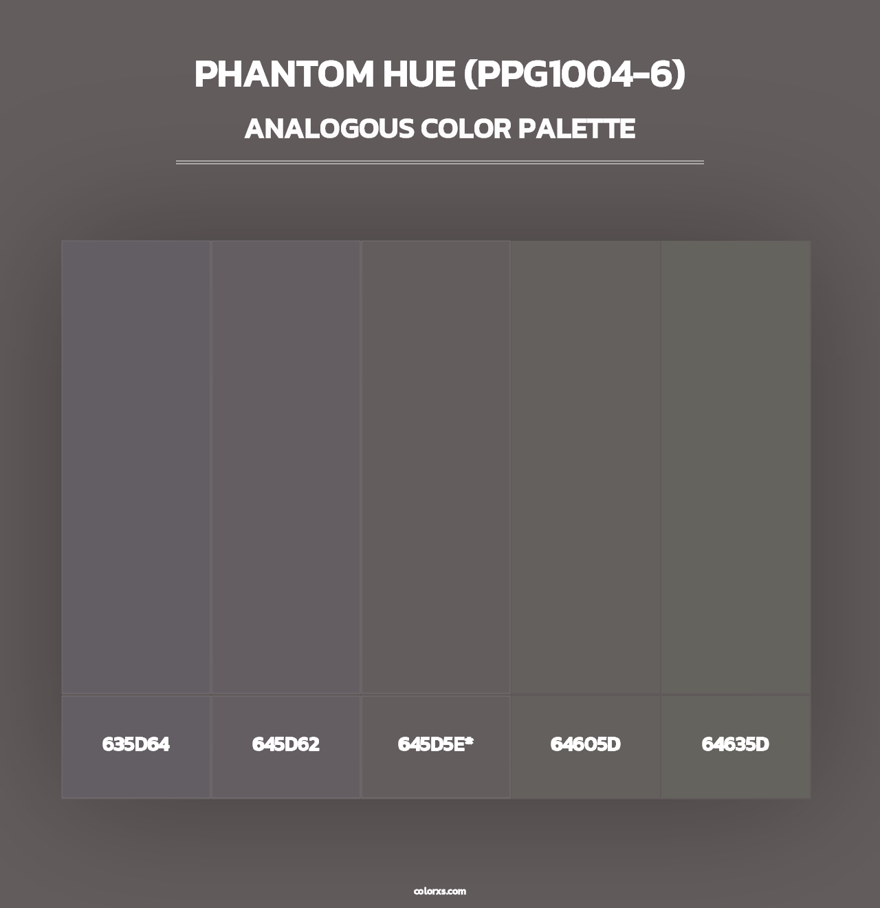 Phantom Hue (PPG1004-6) - Analogous Color Palette