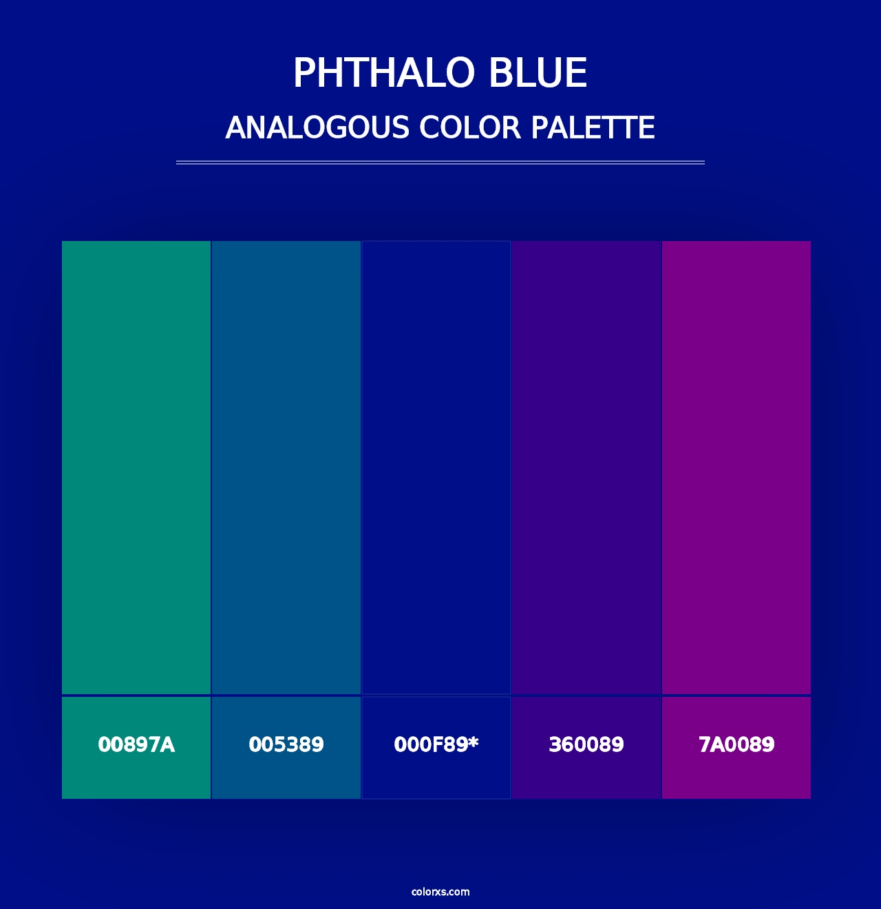 Phthalo Blue - Analogous Color Palette