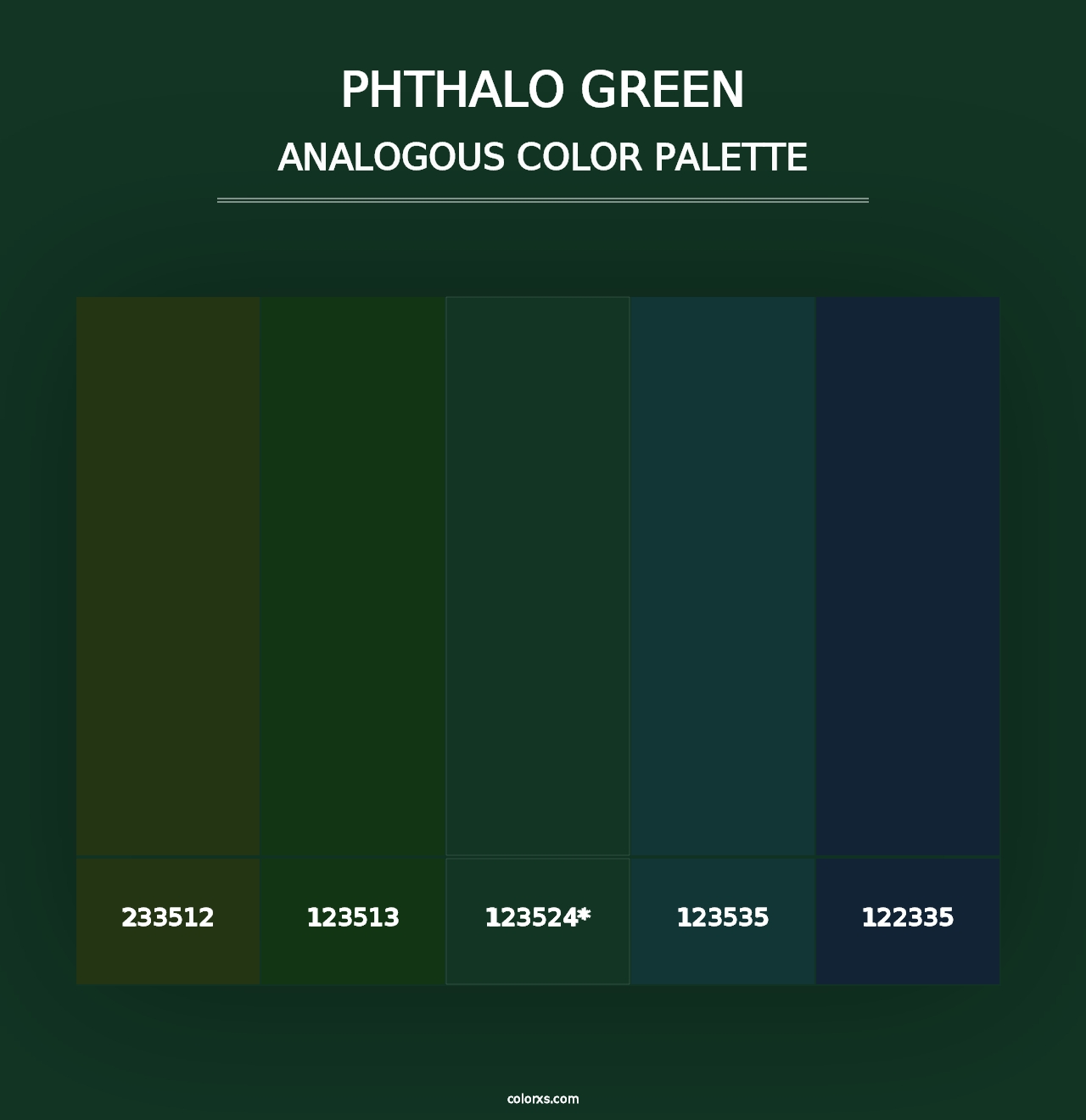 Phthalo Green - Analogous Color Palette