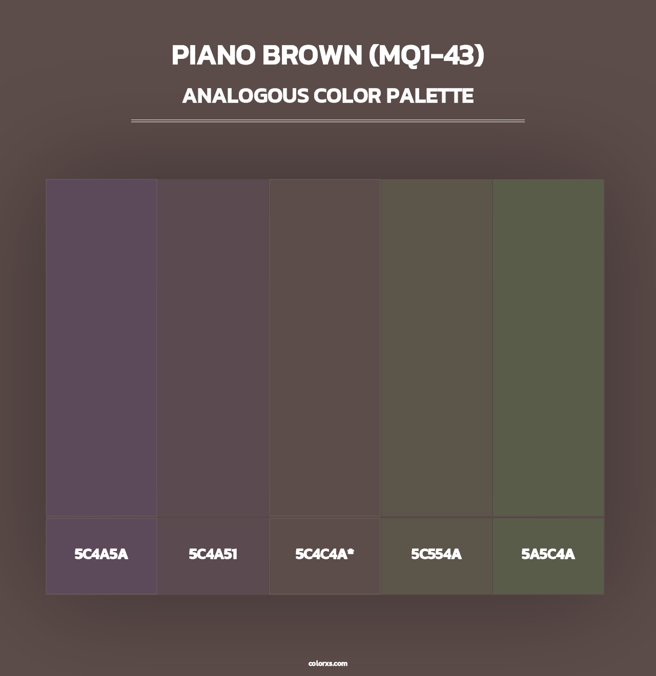 Piano Brown (MQ1-43) - Analogous Color Palette