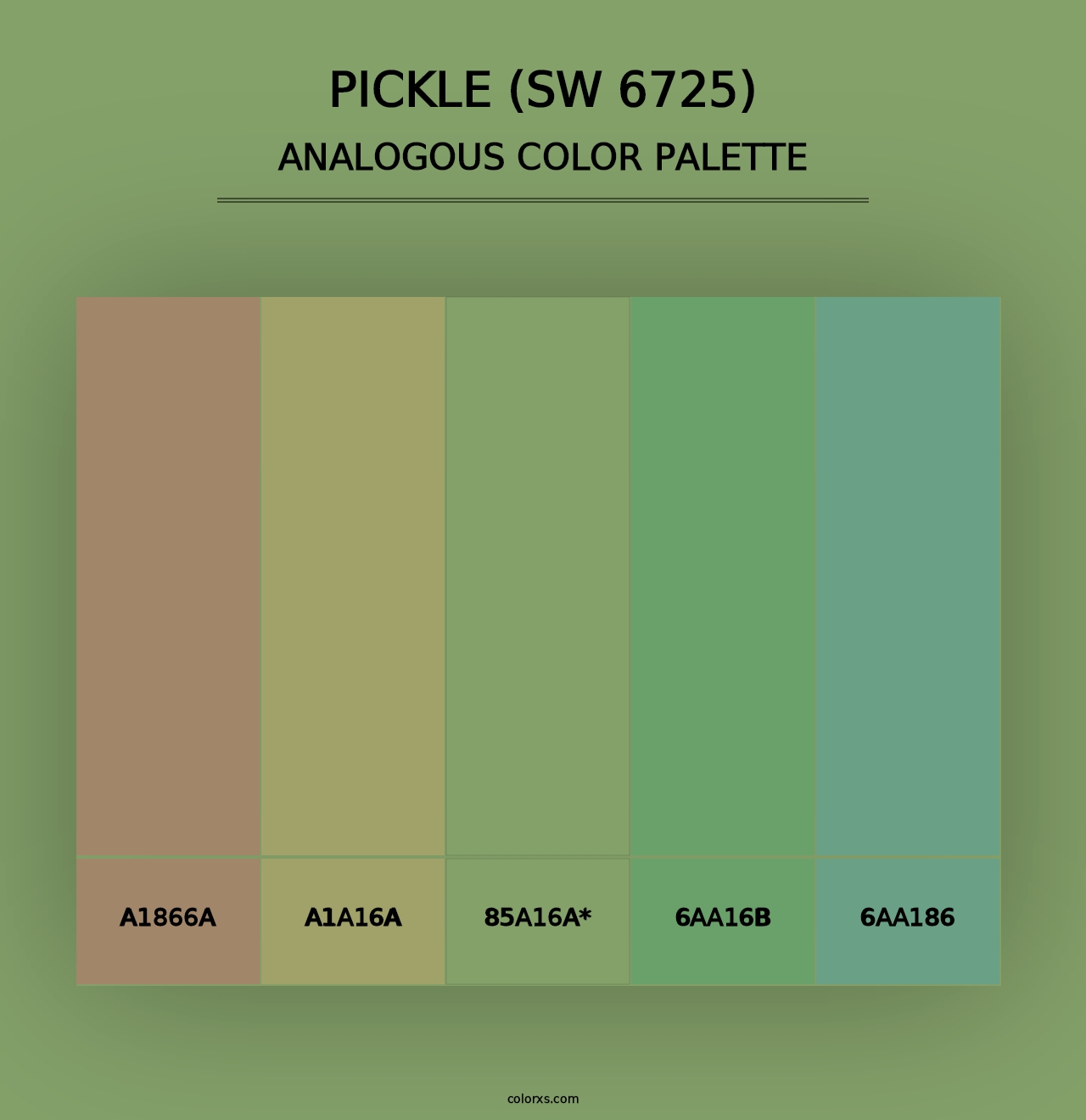 Pickle (SW 6725) - Analogous Color Palette