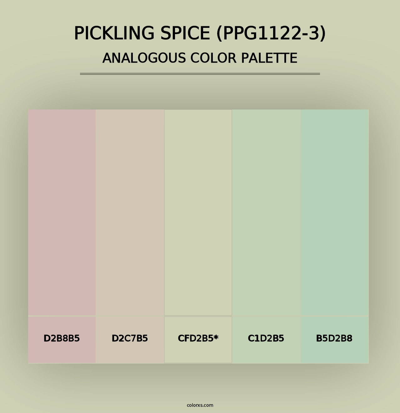 Pickling Spice (PPG1122-3) - Analogous Color Palette