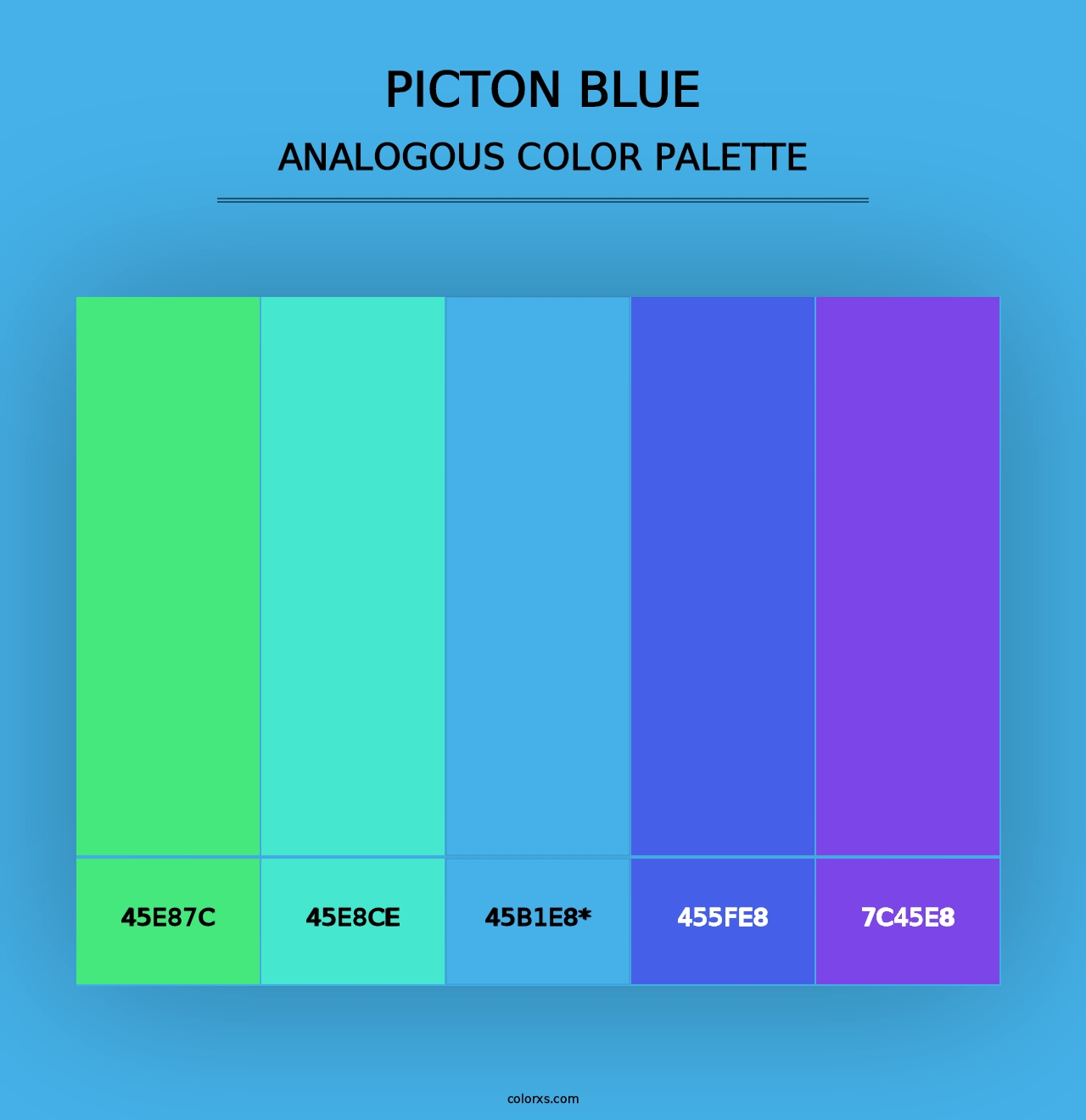 Picton Blue - Analogous Color Palette