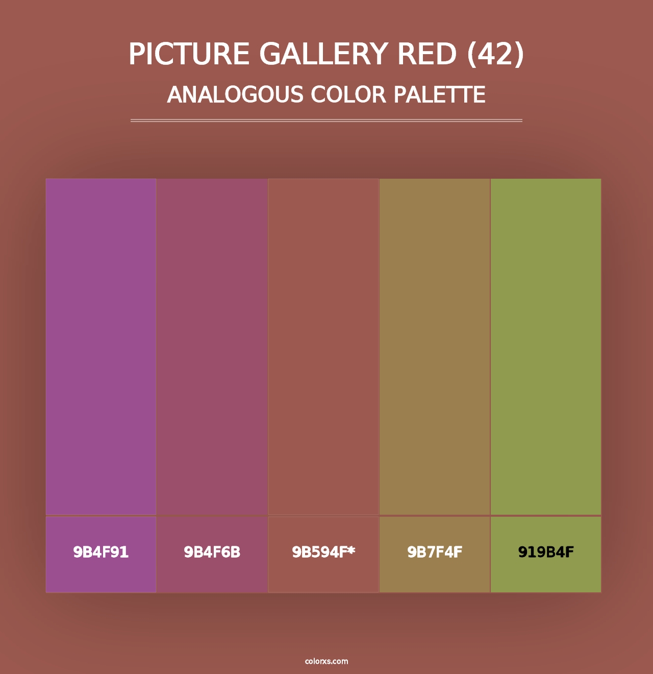 Picture Gallery Red (42) - Analogous Color Palette