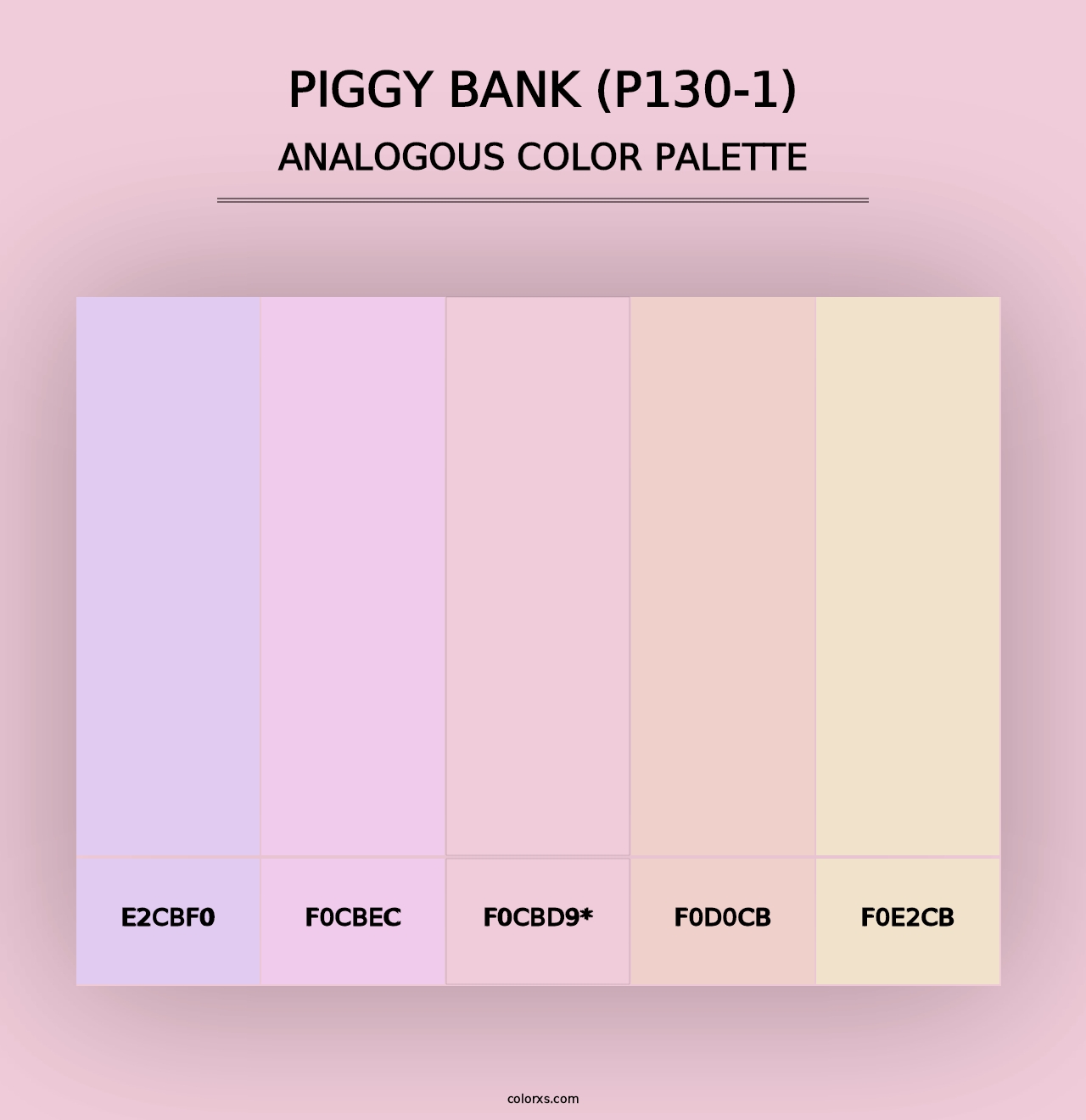 Piggy Bank (P130-1) - Analogous Color Palette